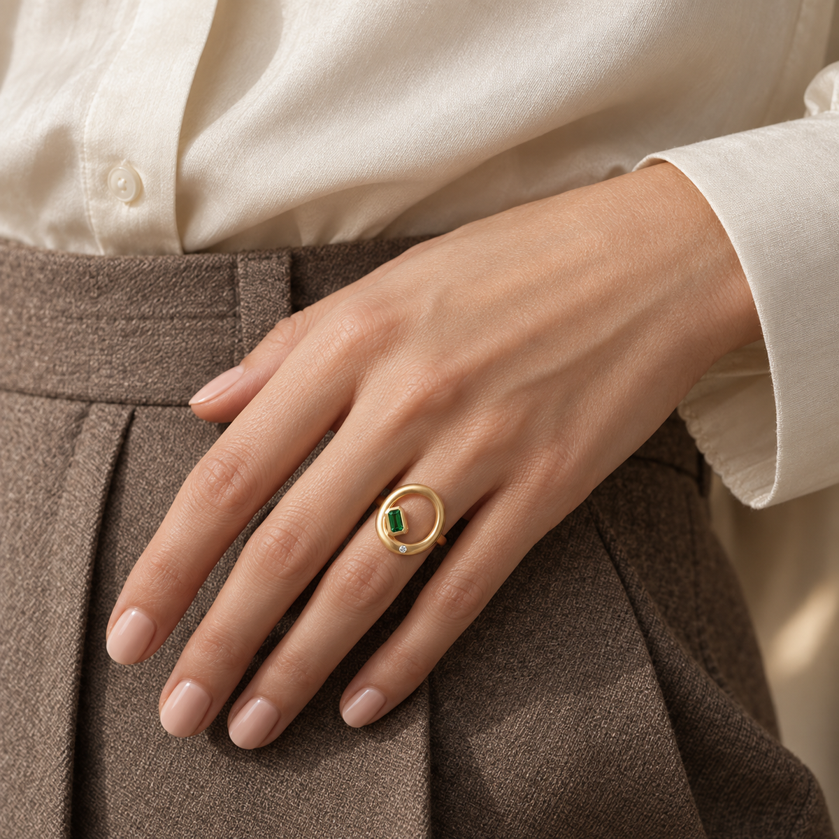 Chloe Ring - Emerald