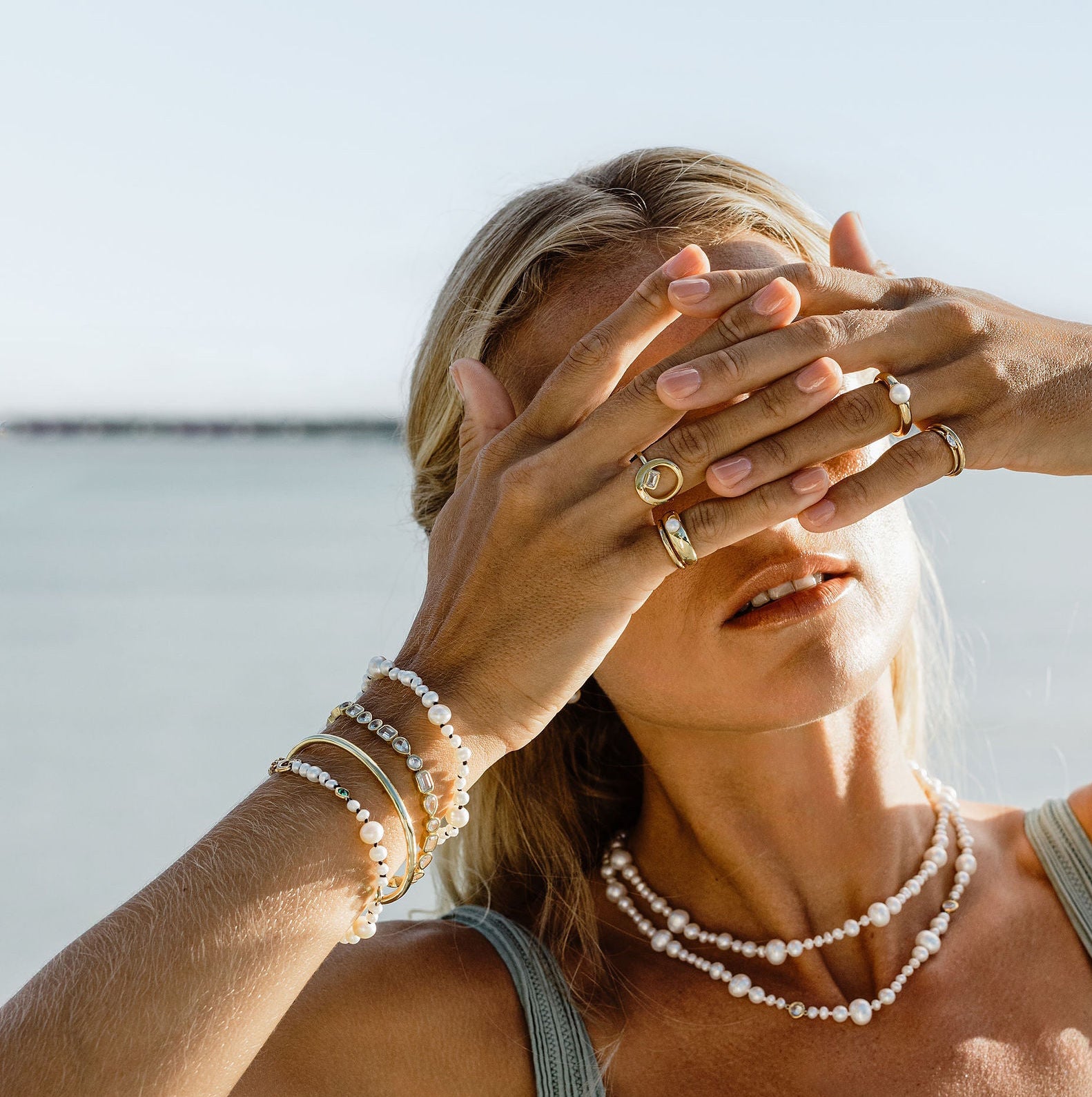Threaded Pearl Bracelet - Emerald