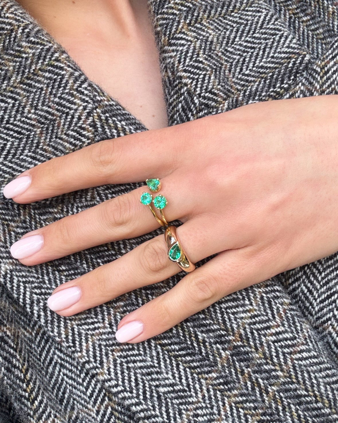 Emerald Tatu Ring