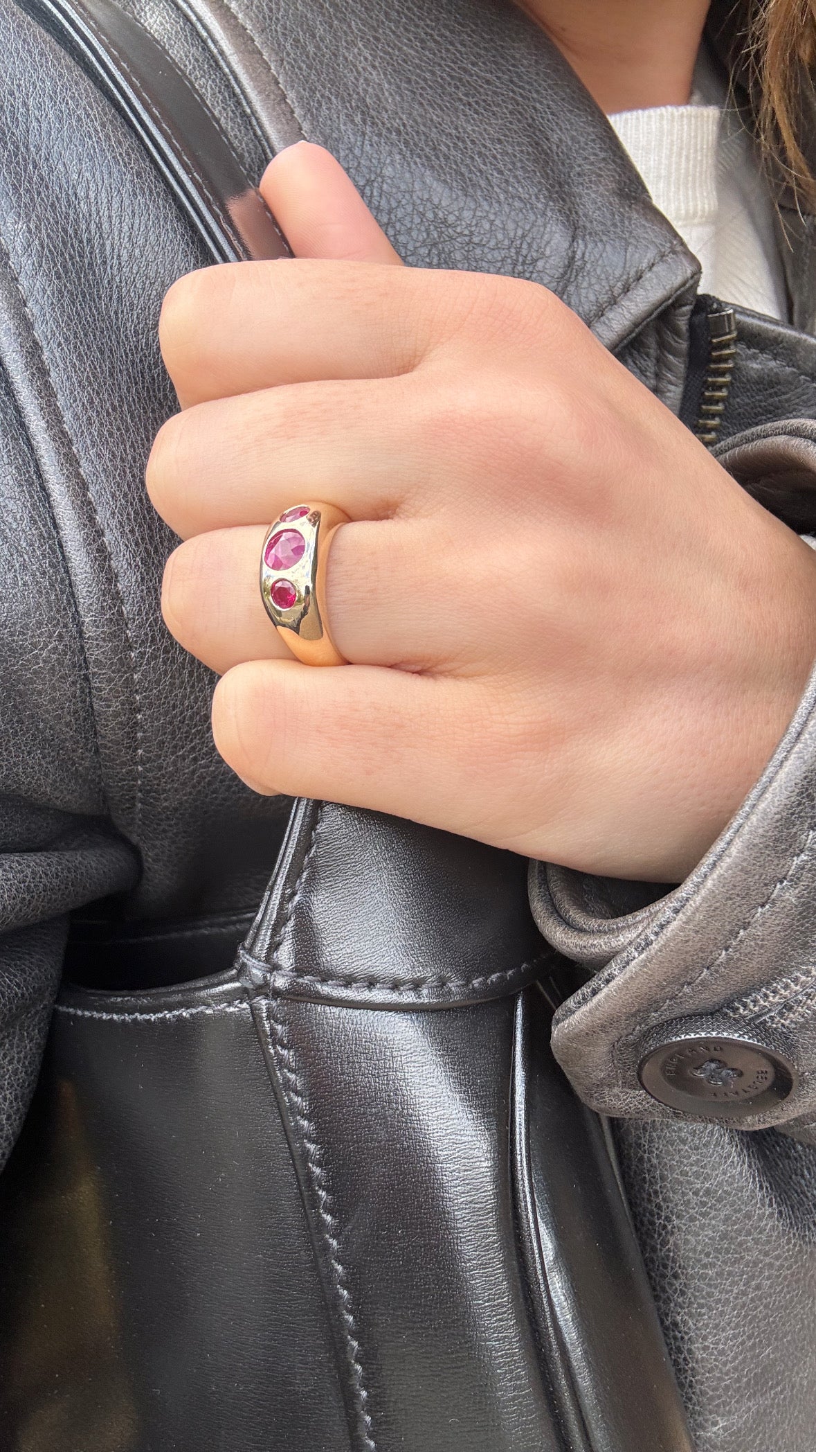 AYA x Gemfields Ruby Three Stone Ring