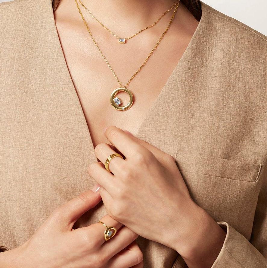 Chloe Necklace, worn