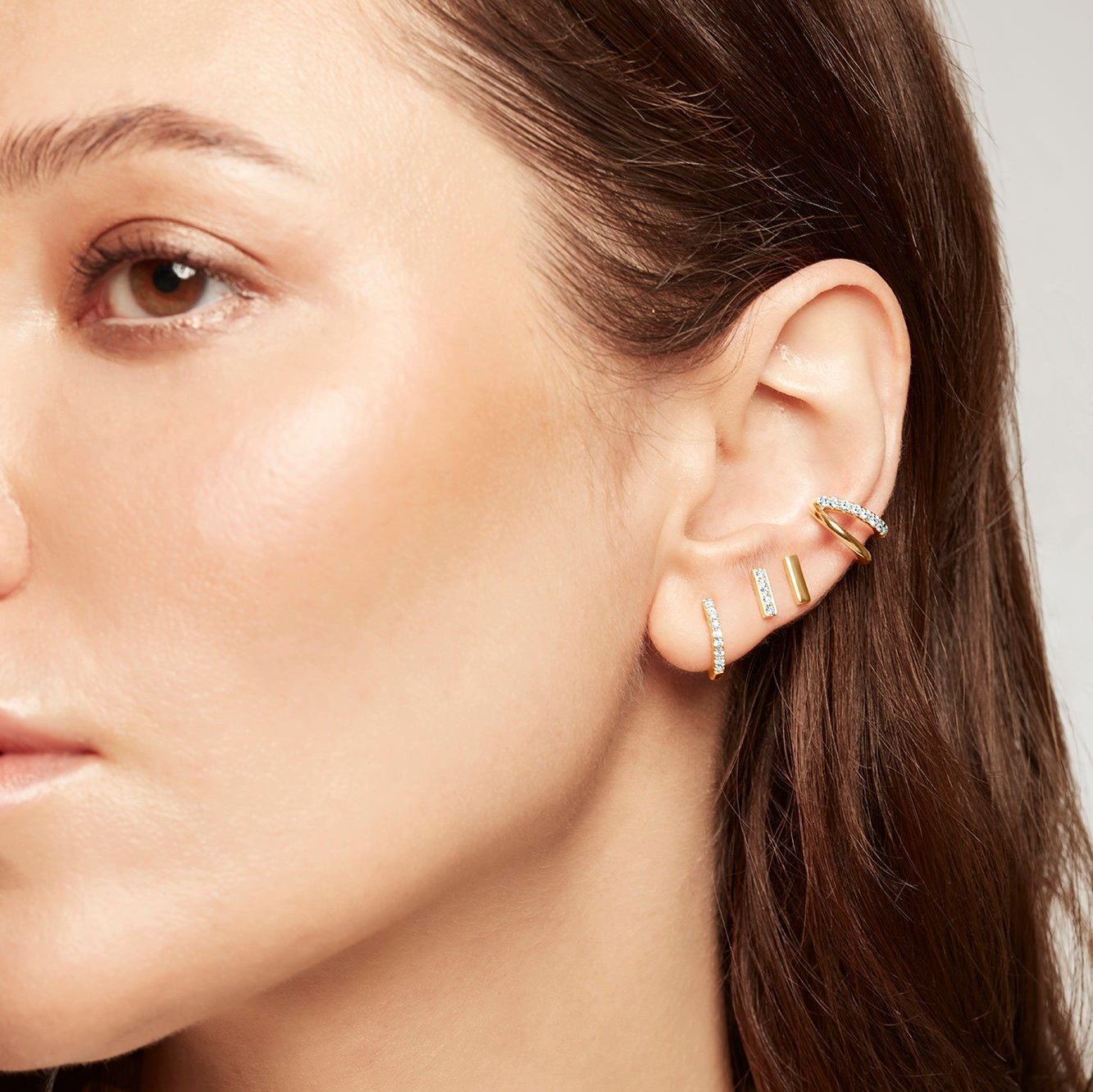 Diamond Huggie Hoops