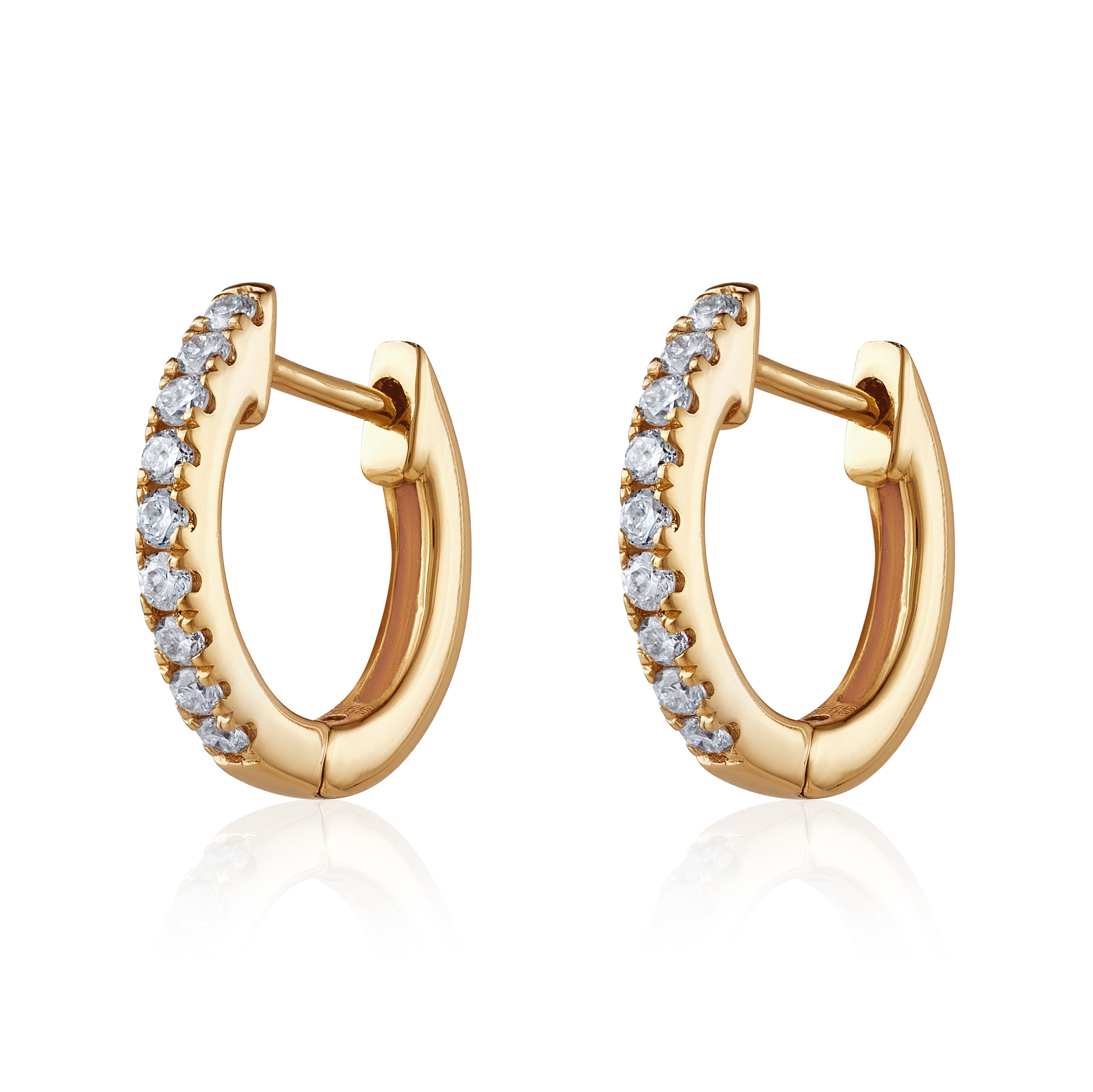 Diamond Huggie Hoops