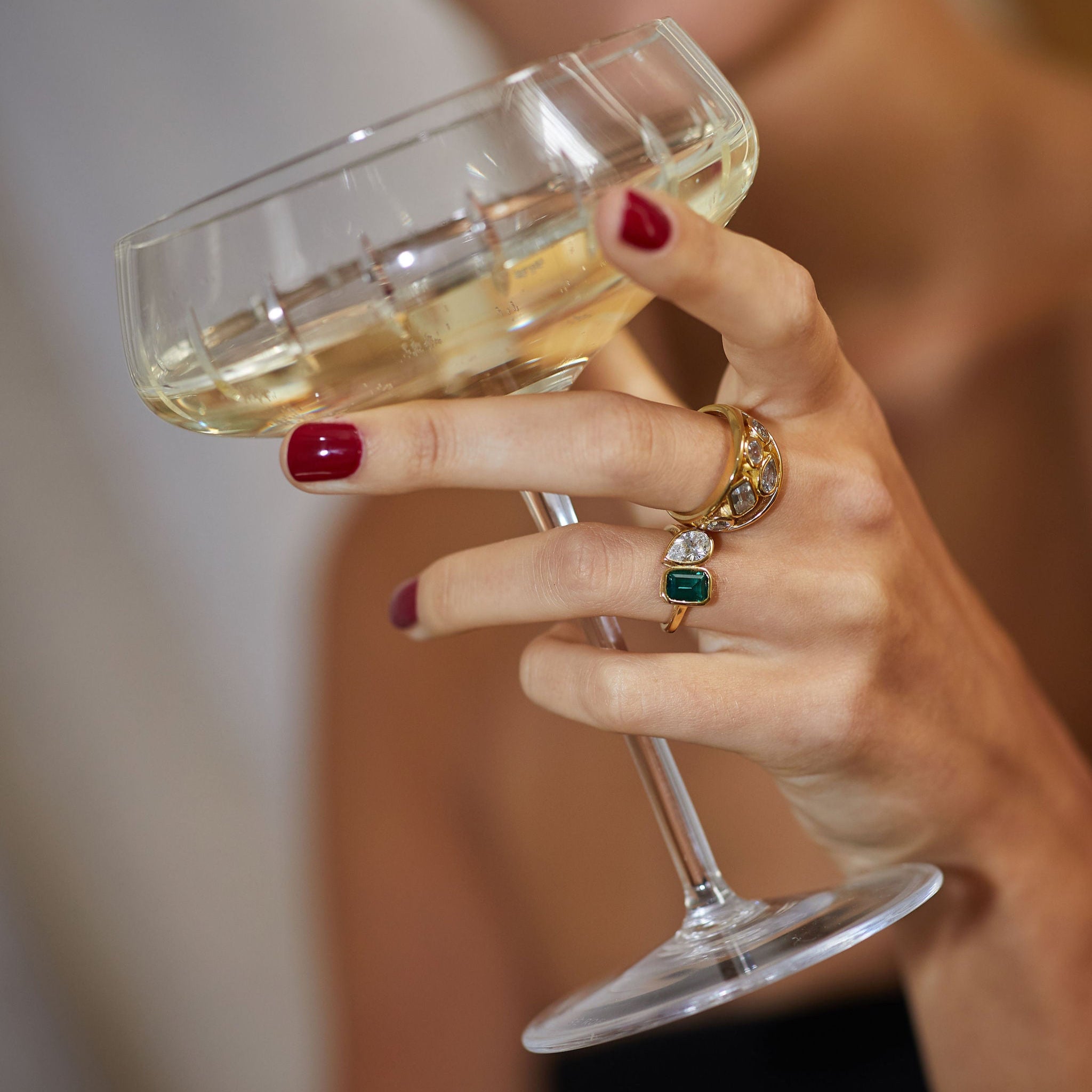 Emerald and Pear Ring