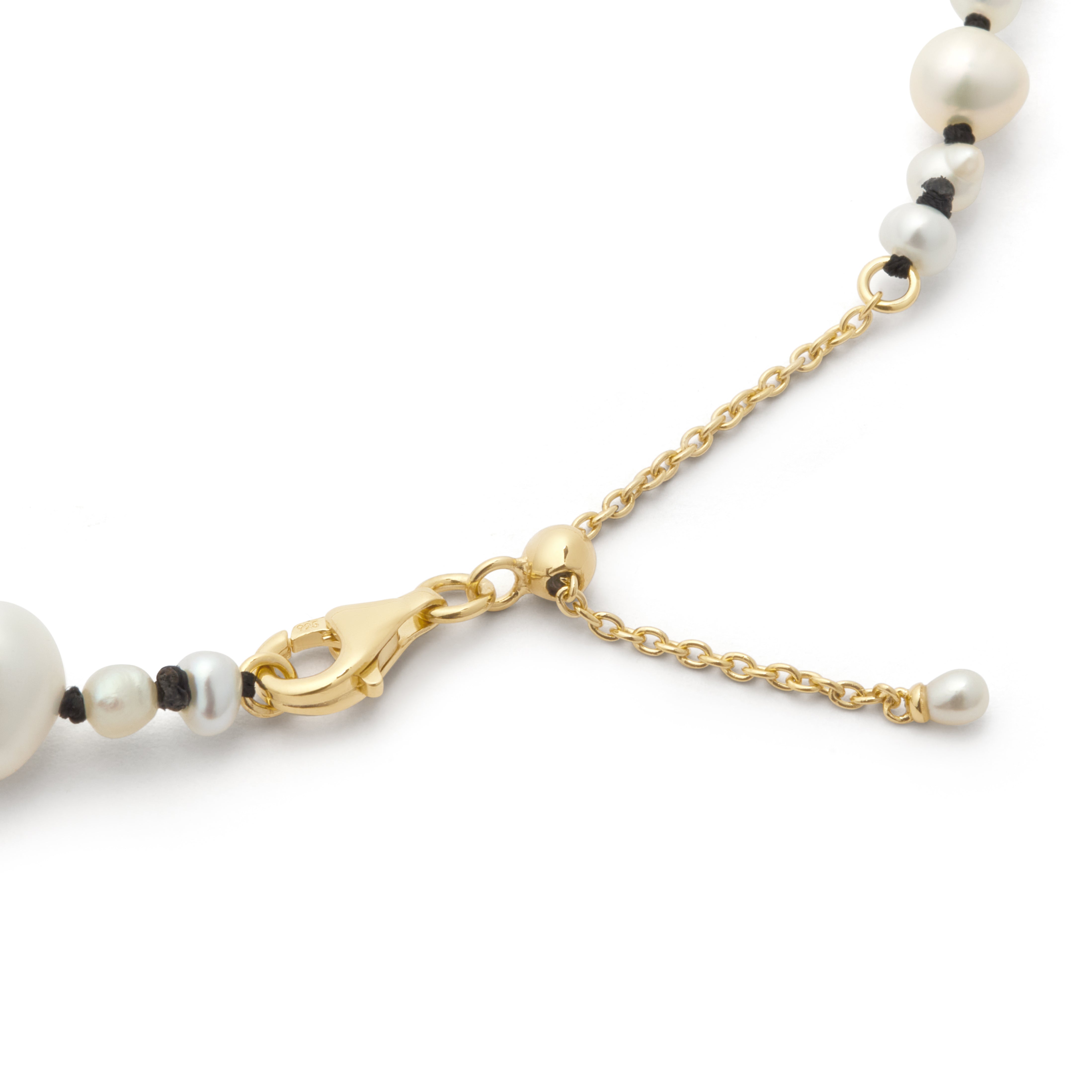Threaded Pearl Necklace - Emerald