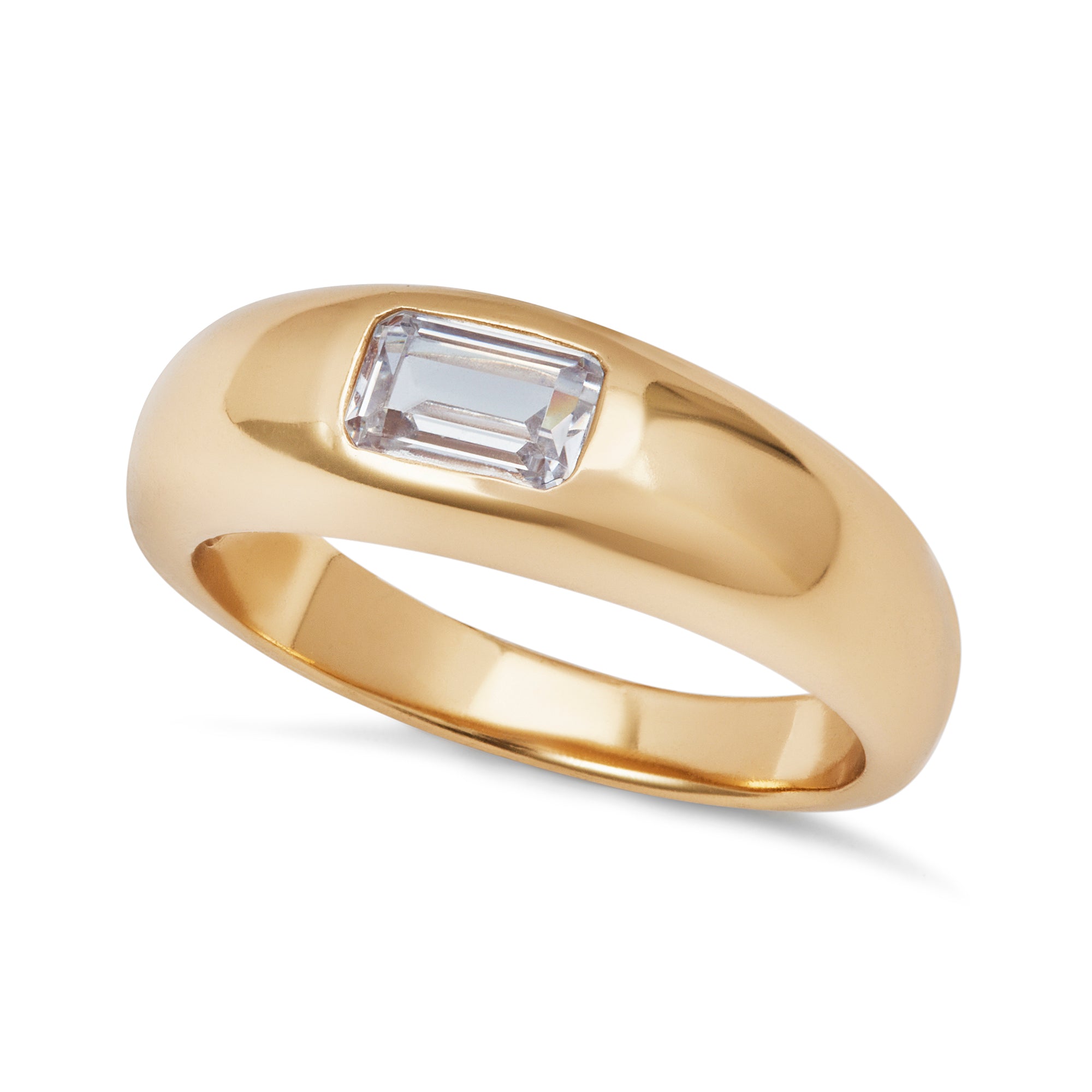 Dome Ring - White Sapphire