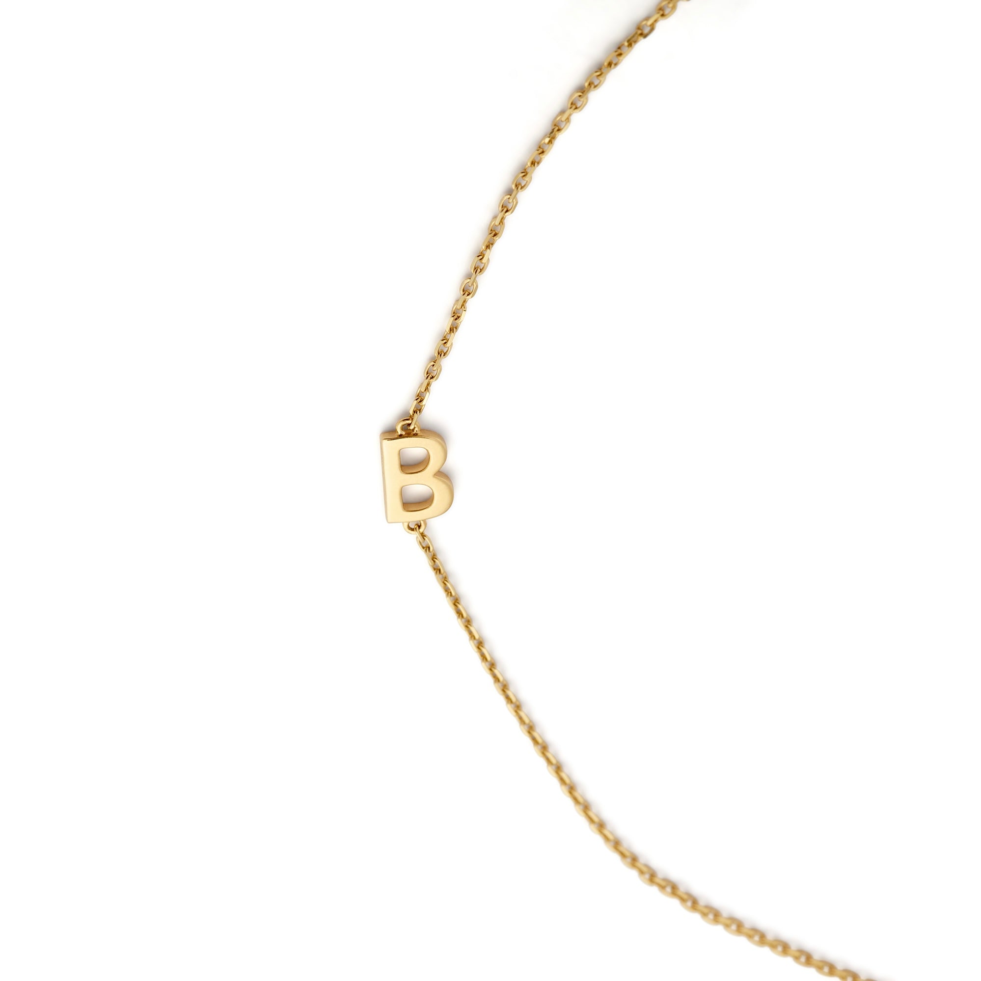 Initial & Diamond Bracelet - 18KT Solid Gold