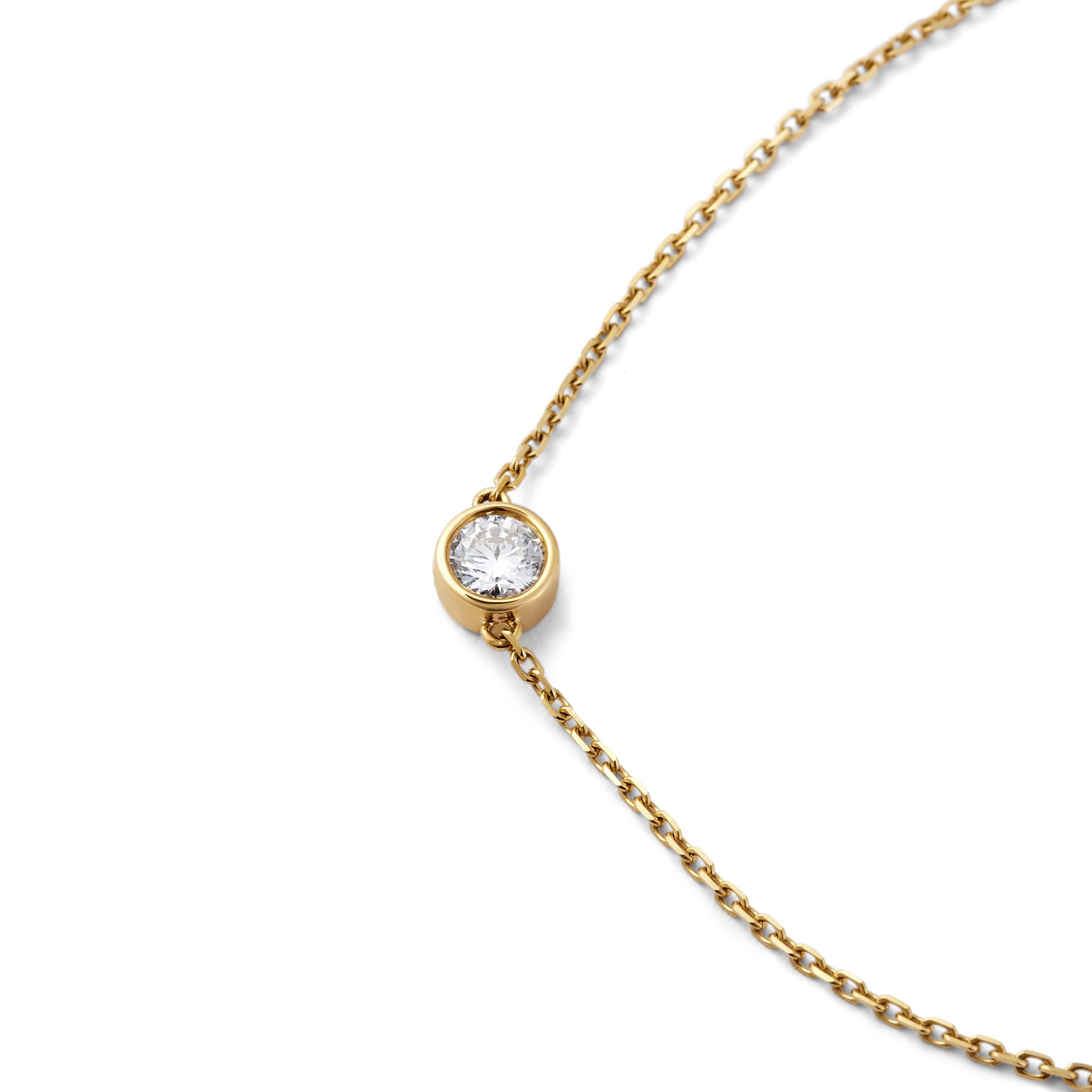 Initial & Diamond Bracelet - 18KT Solid Gold