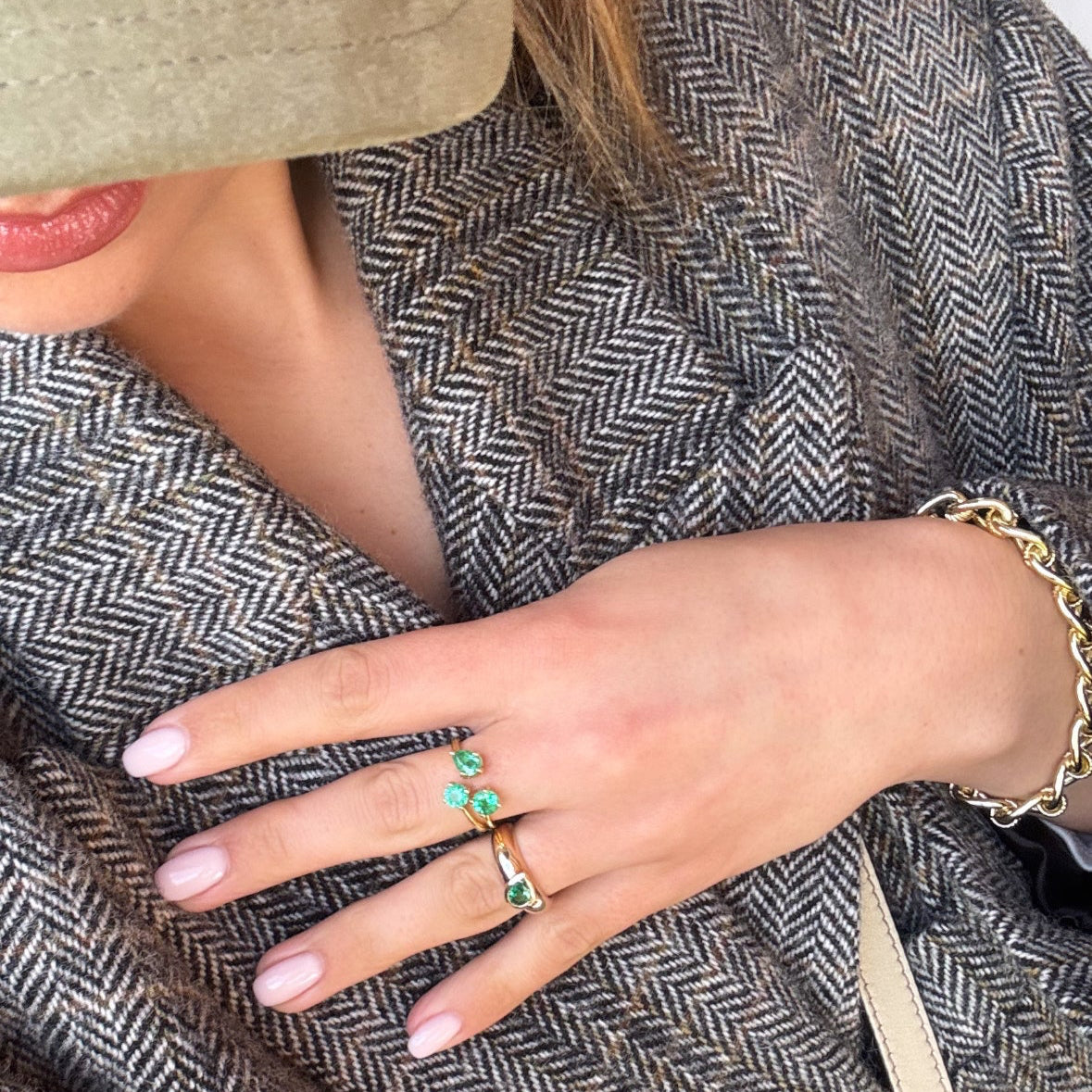 Emerald Tatu Ring