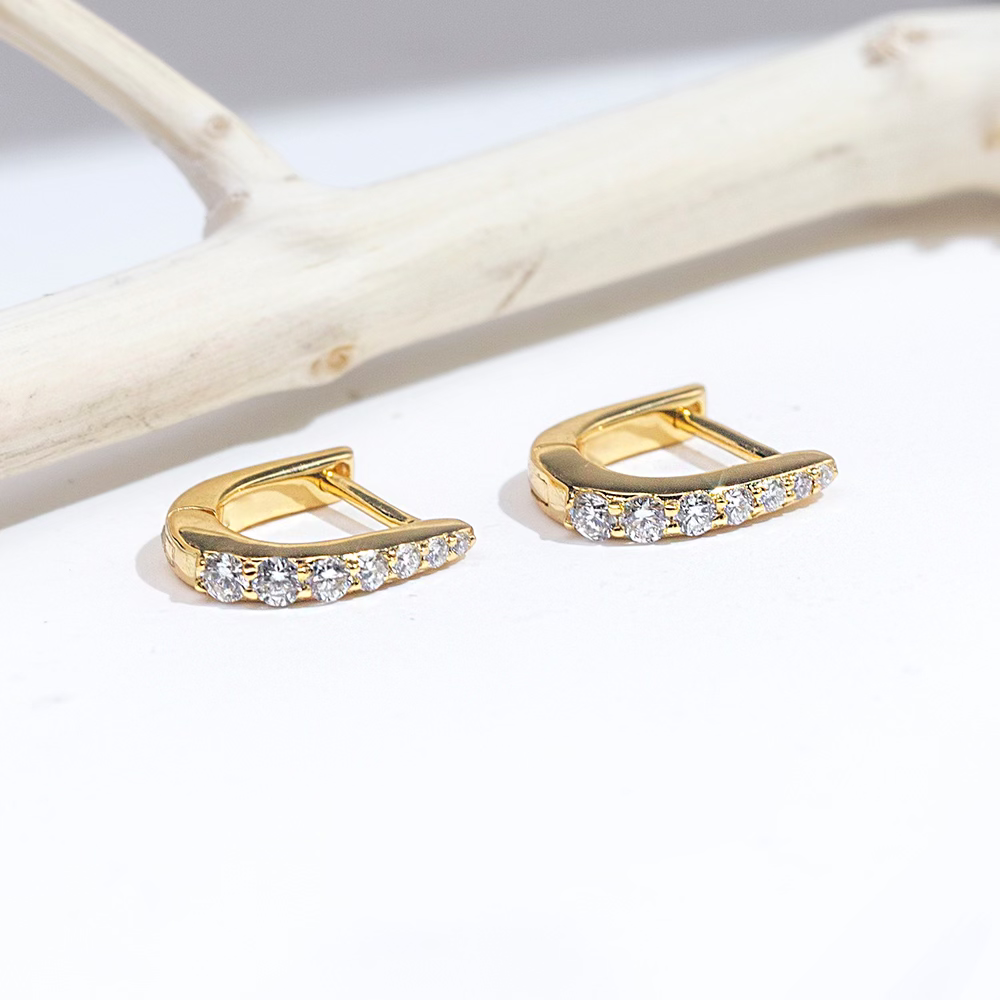 Graduating Diamond Huggie Hoops