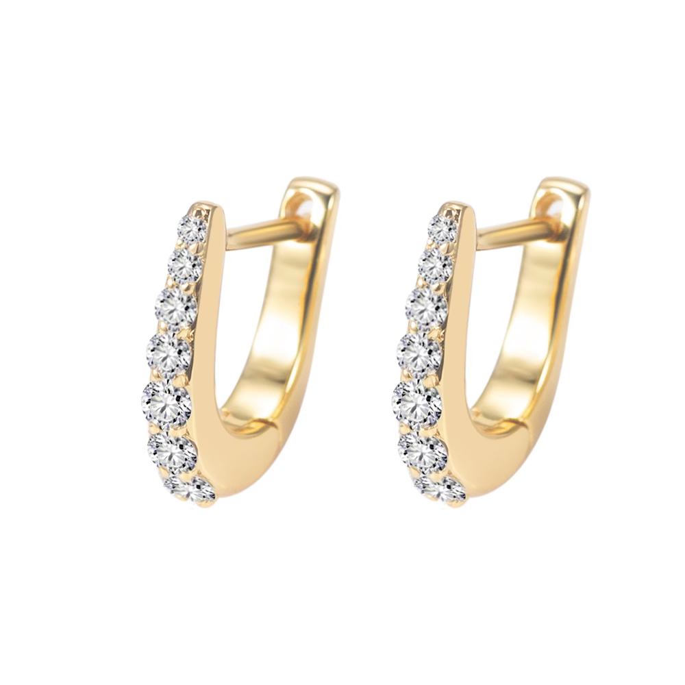 Graduating Diamond Huggie Hoops