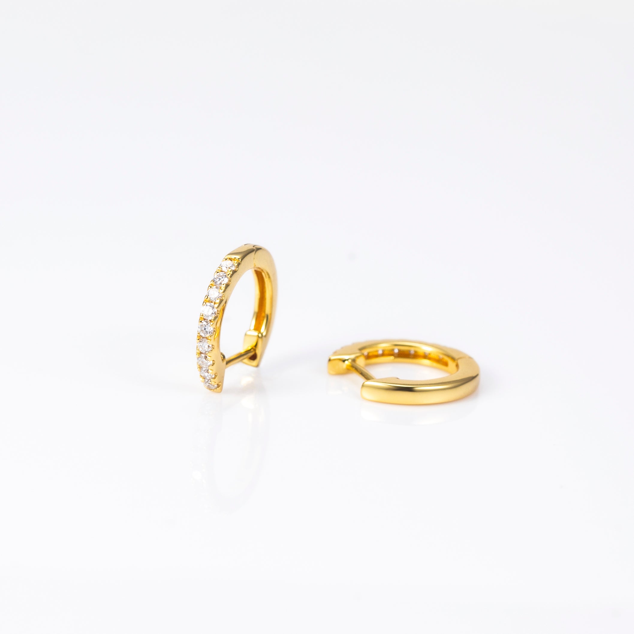 Diamond Huggie Hoops