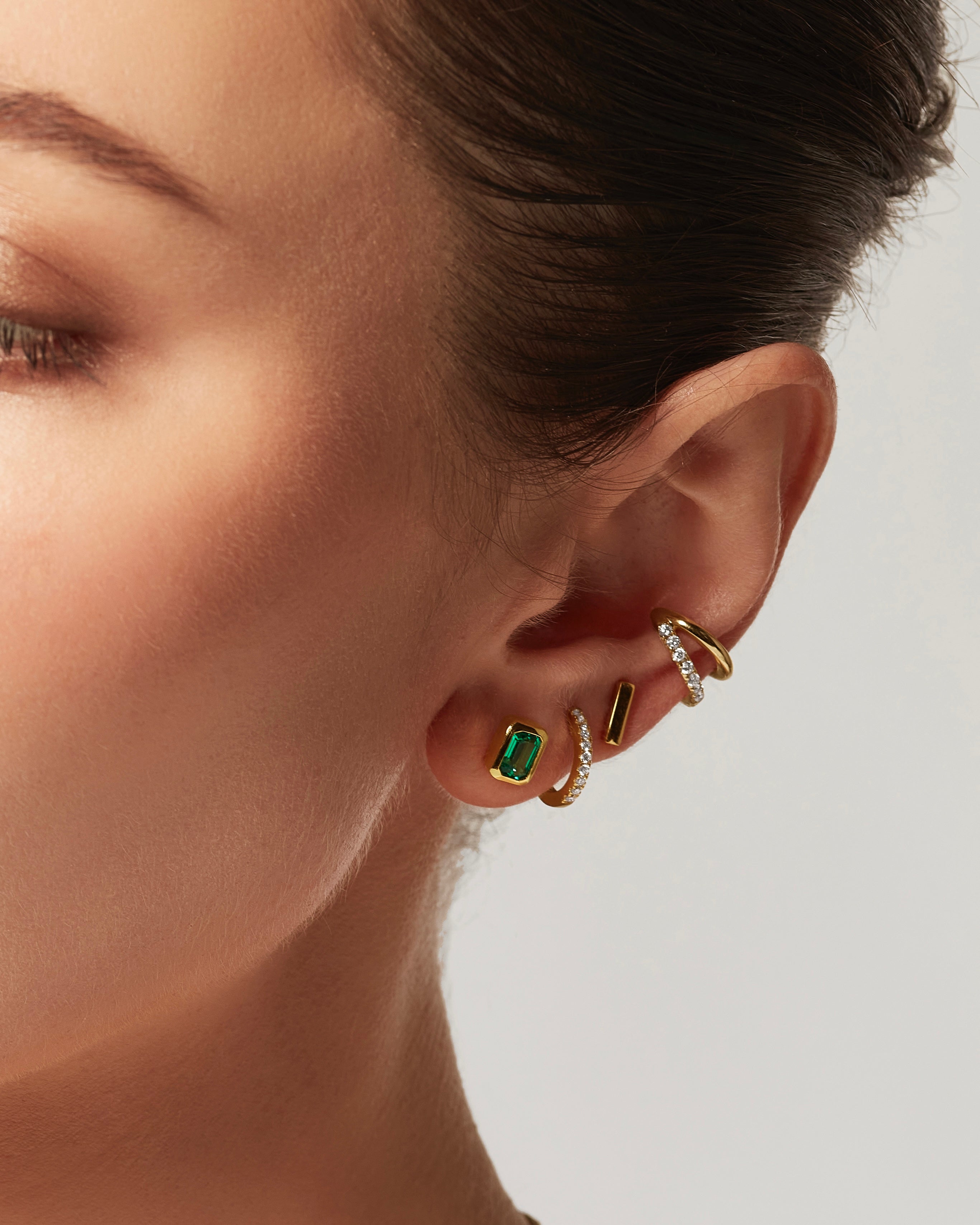 Chloe Emerald Stud Earrings