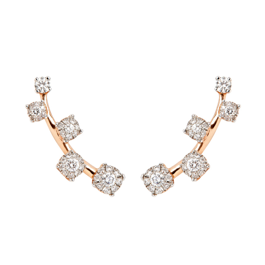 Sanyati Earrings - Rose Gold & Diamond