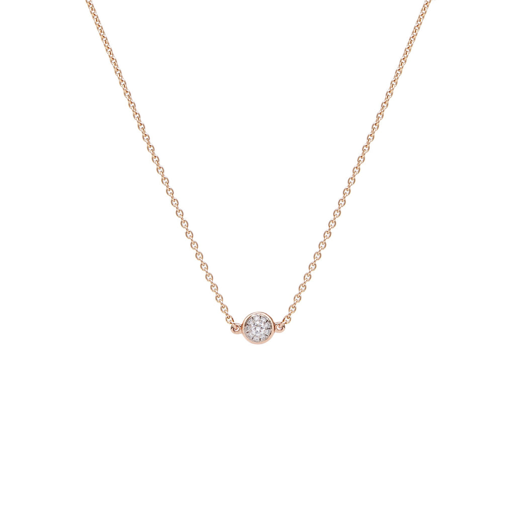 Small bezel sale diamond necklace