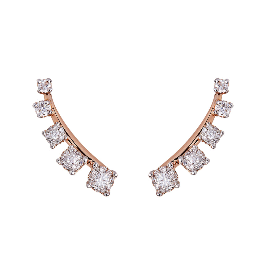 Mtondo Earrings - Diamond - Rose Gold