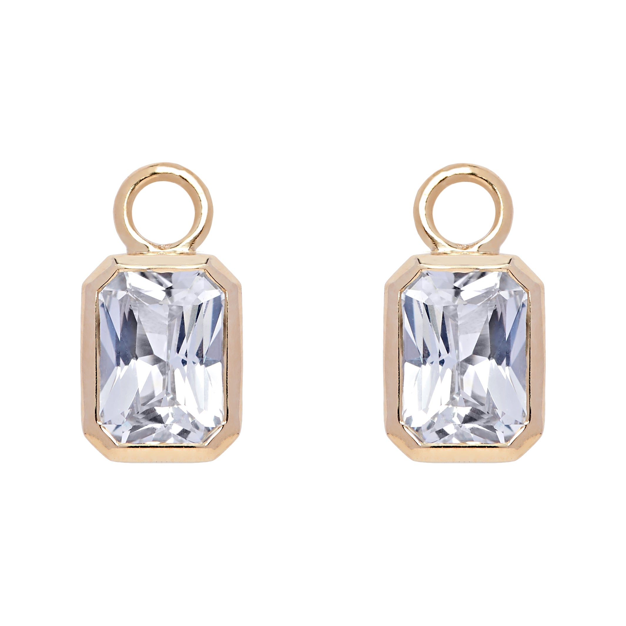 Rectangle Detachable Droplets - White Sapphire