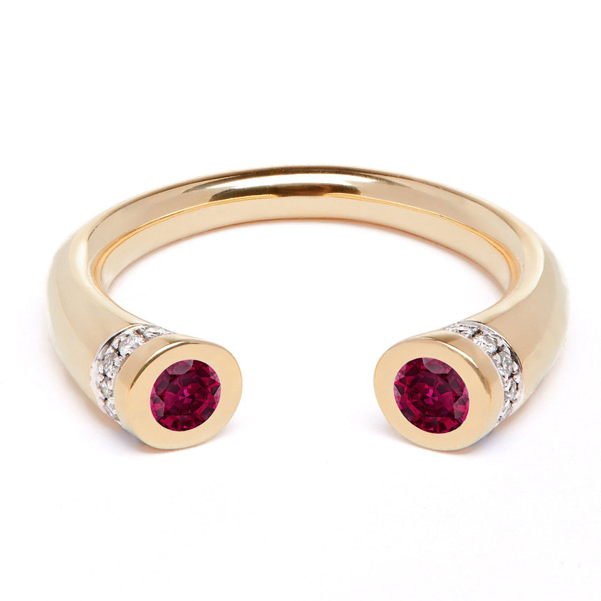 Chete Ring - Ruby and Diamond