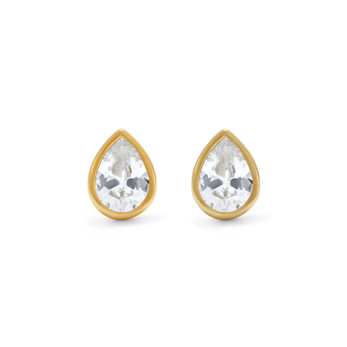 Pear Studs Sapphire