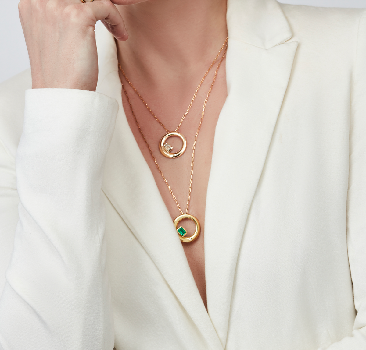 Chloe Necklace, worn
