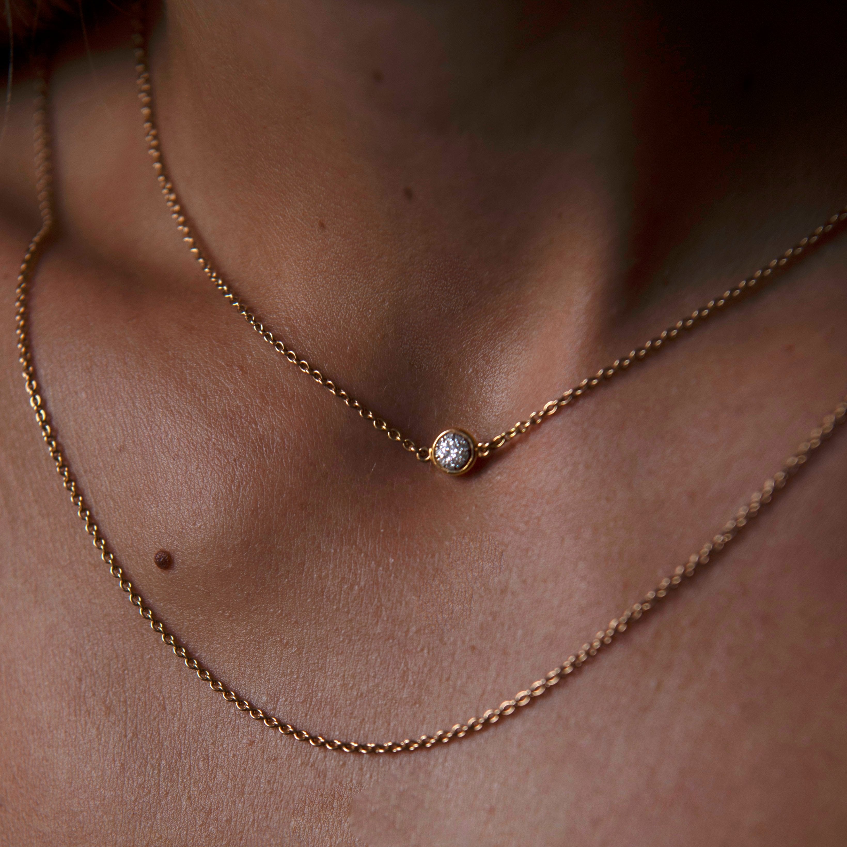 Mana Necklace - Rose Gold and Diamond