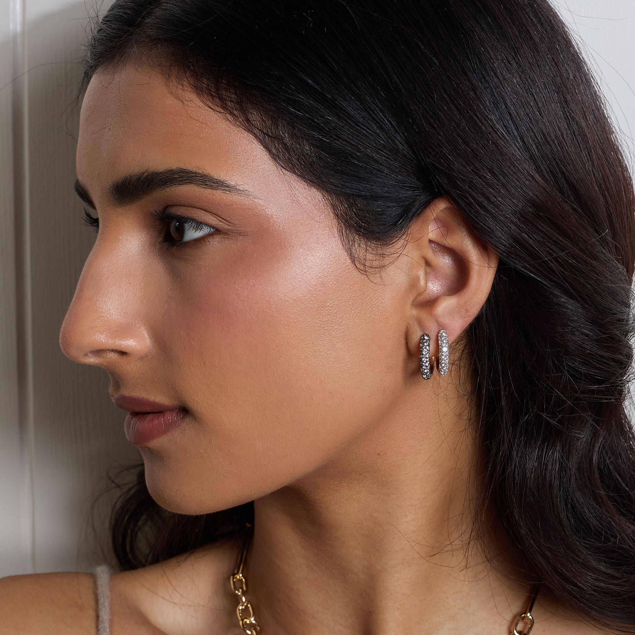 Halo Hoops - Black Gold Front