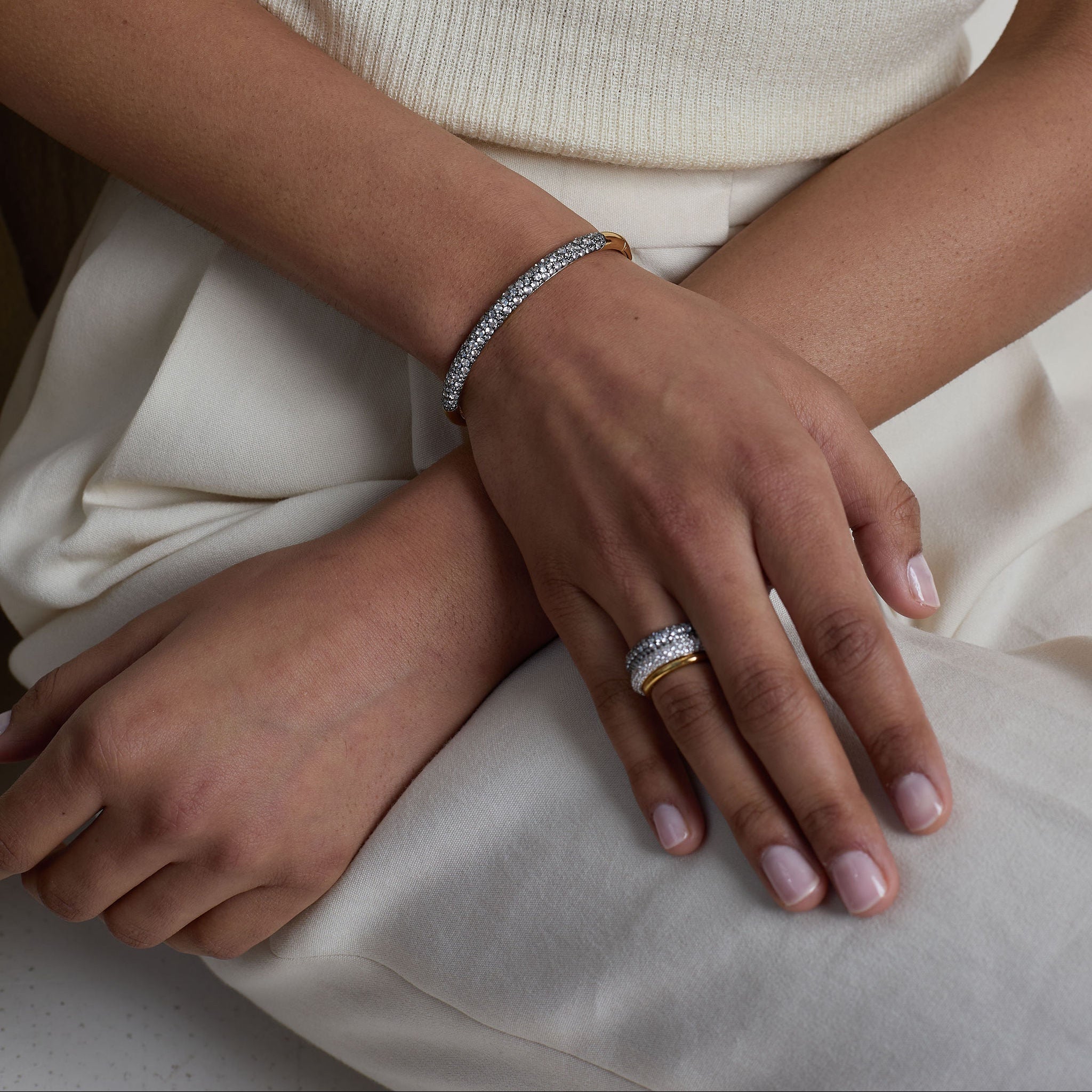 Halo Ring - White Gold