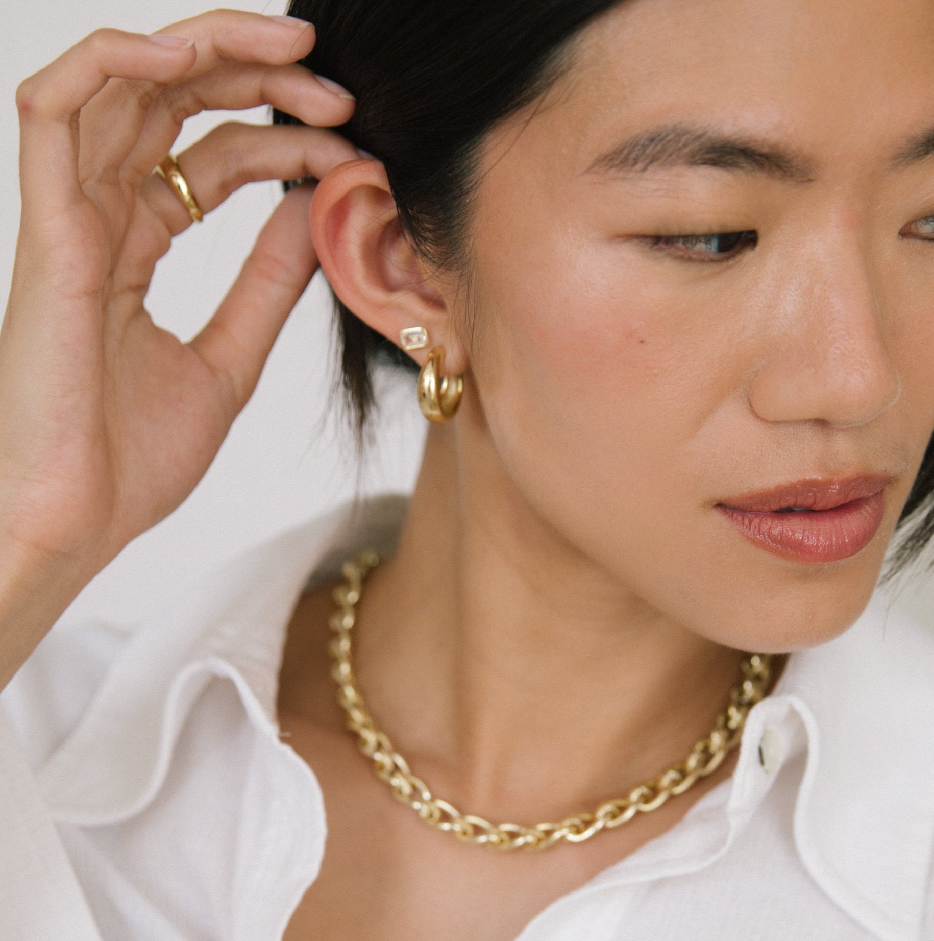 Aya Tapered Hoops