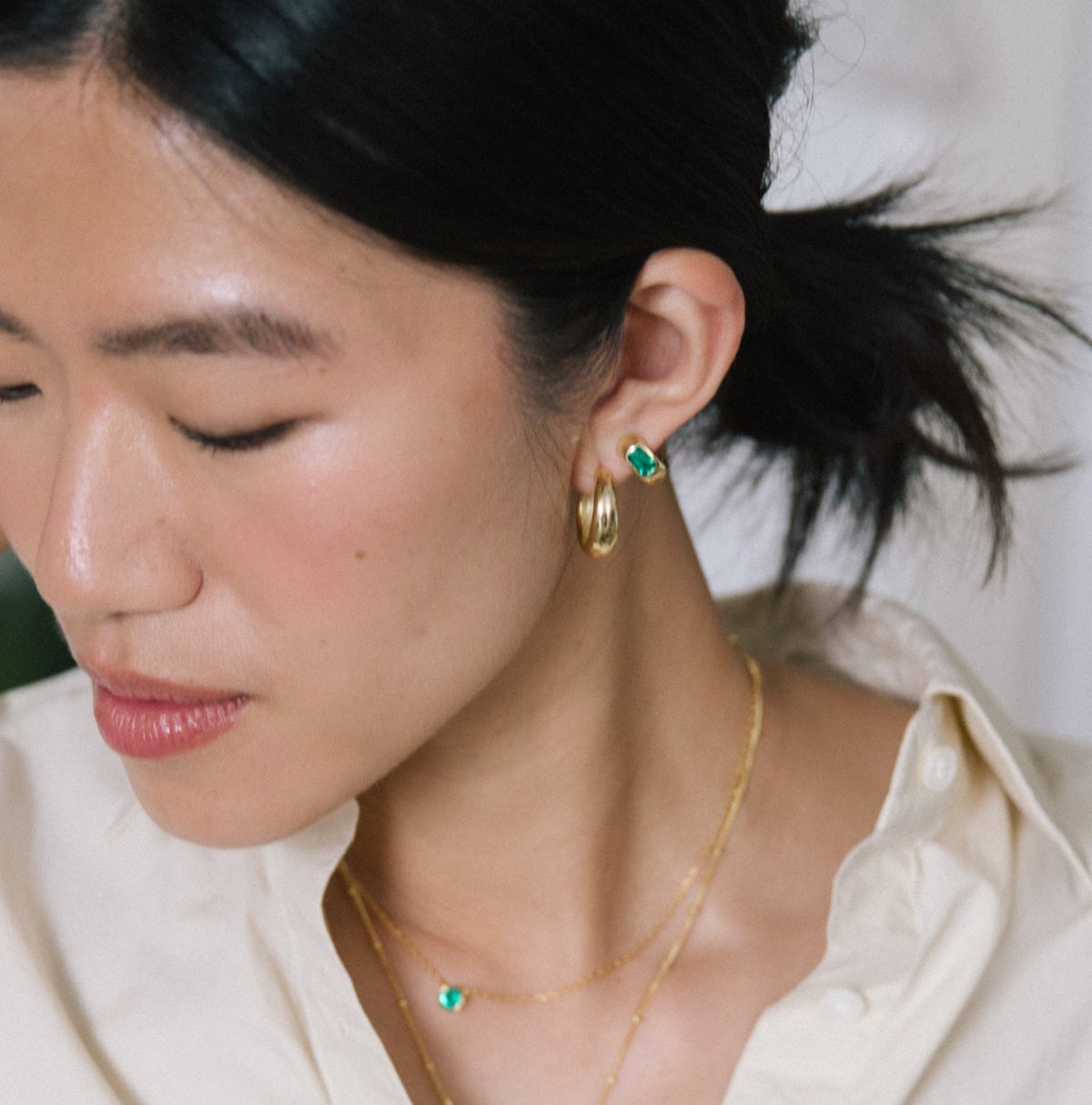 Aya Tapered Hoops