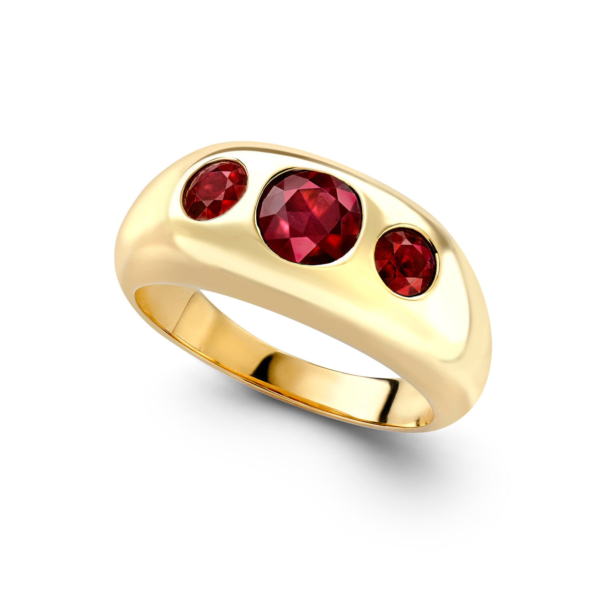 x Gemfields Ruby Three Ring