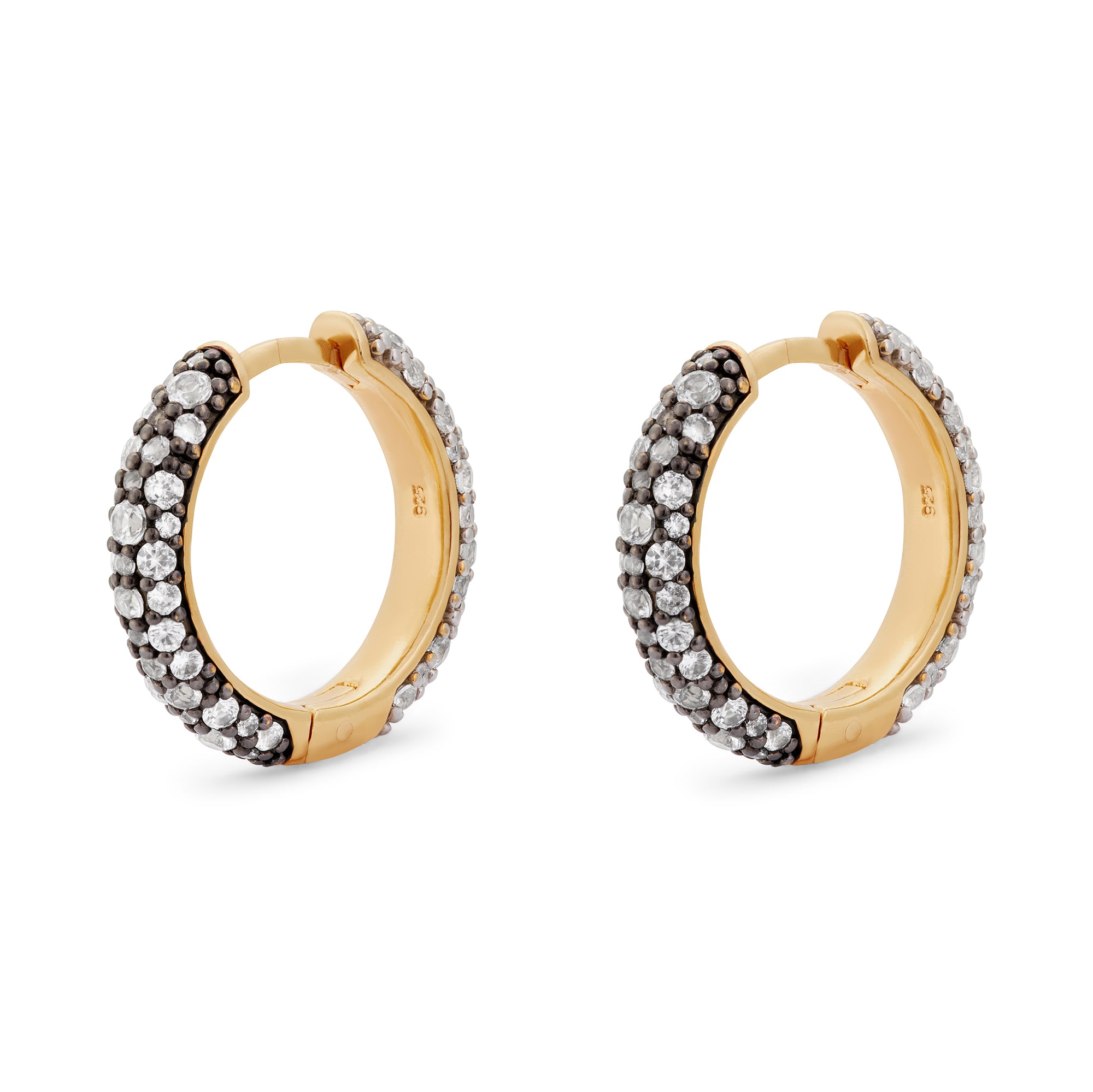 Halo Hoops - Black Gold Front