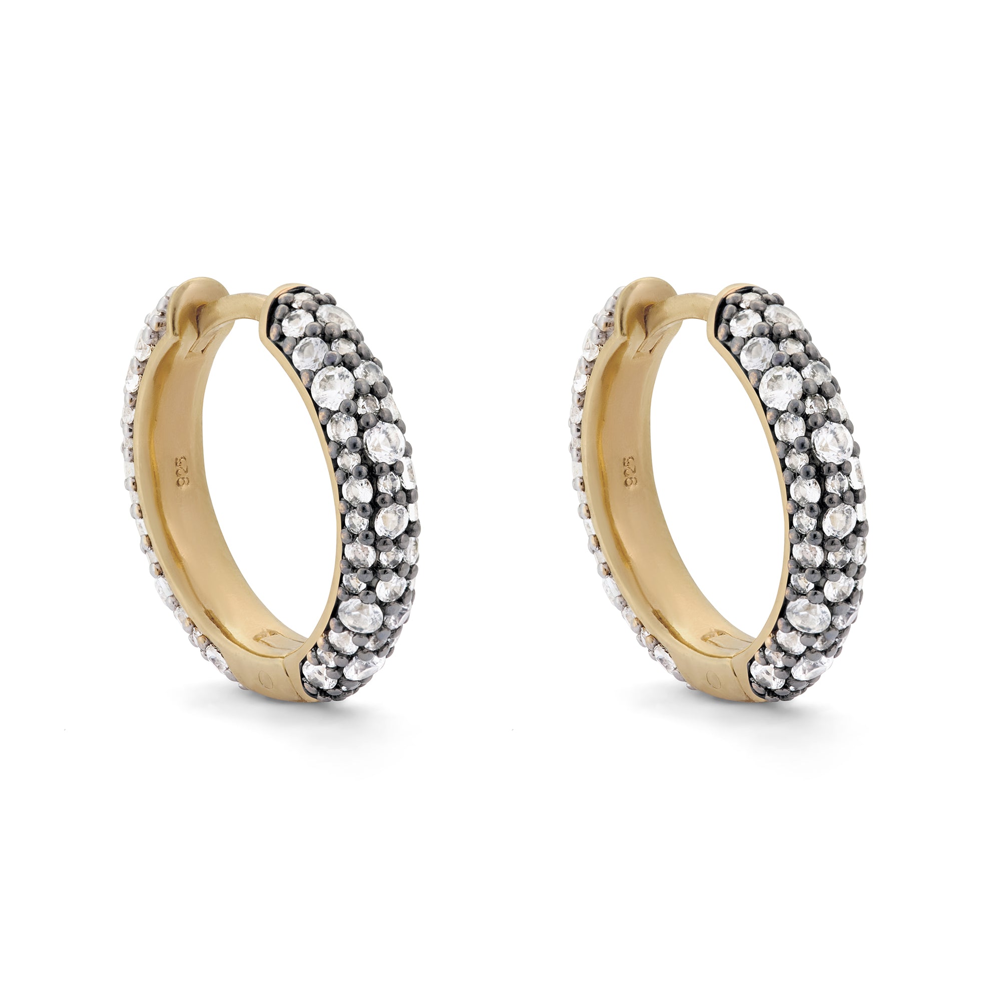 Halo Hoops - Black Gold Front