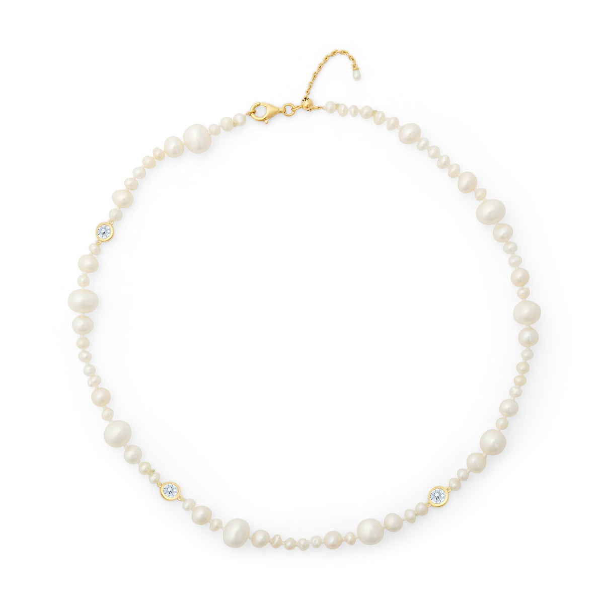 Threaded Pearl Necklace Sapphire