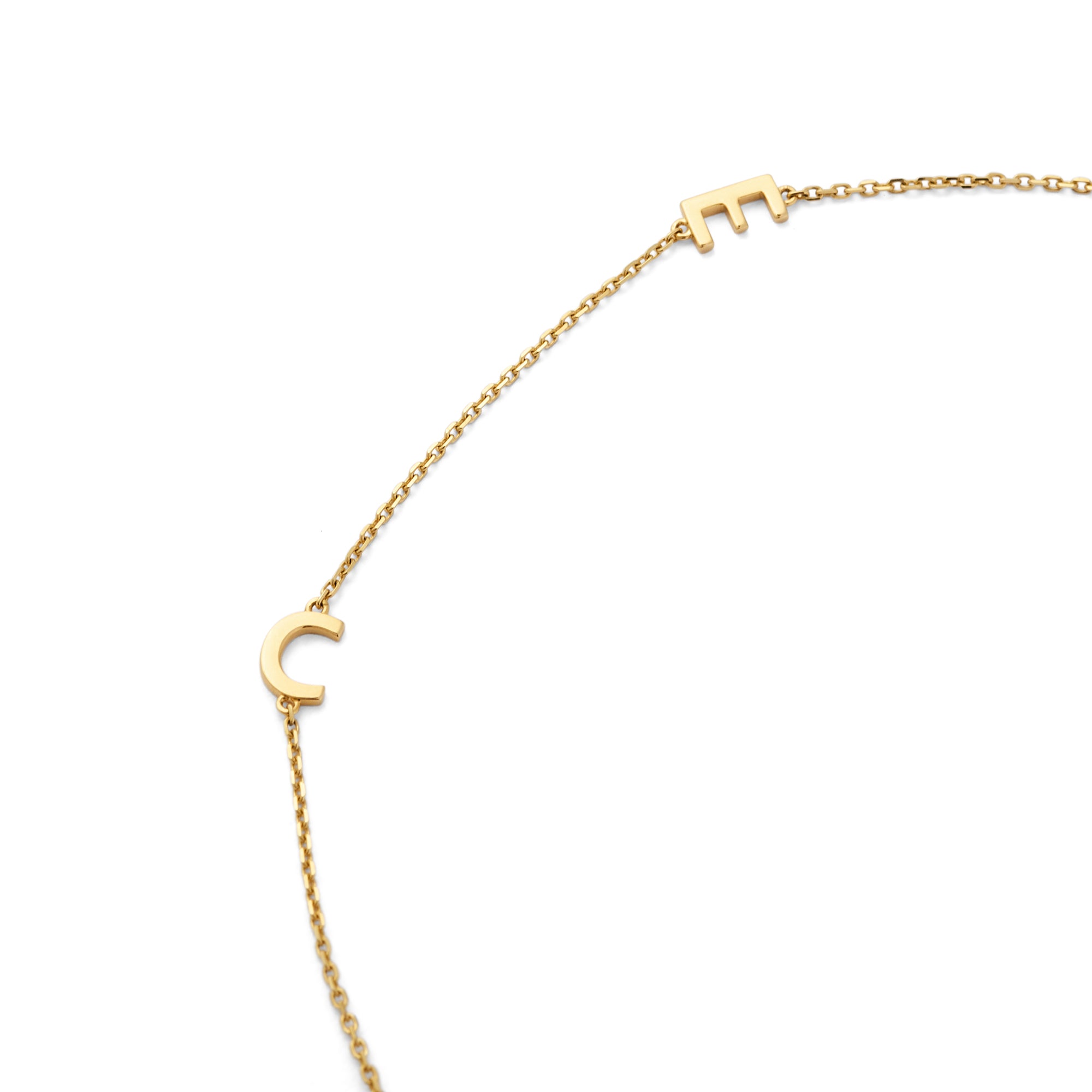 Initial & Diamond Necklace - 9KT Solid Gold