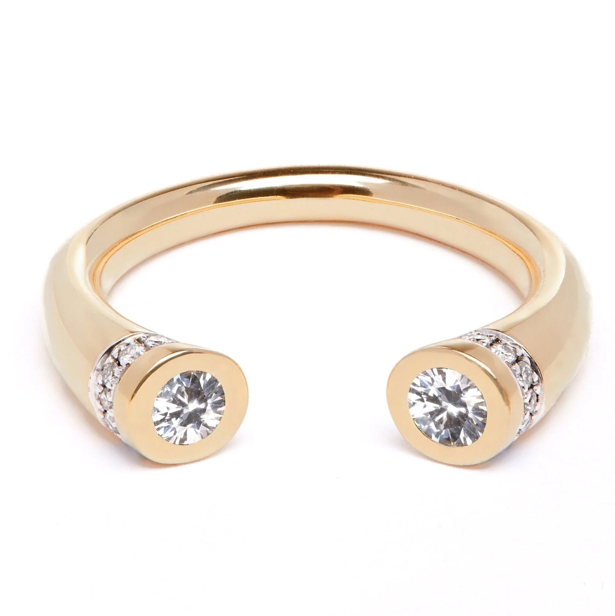 Chete Ring - Gold & White Sapphire