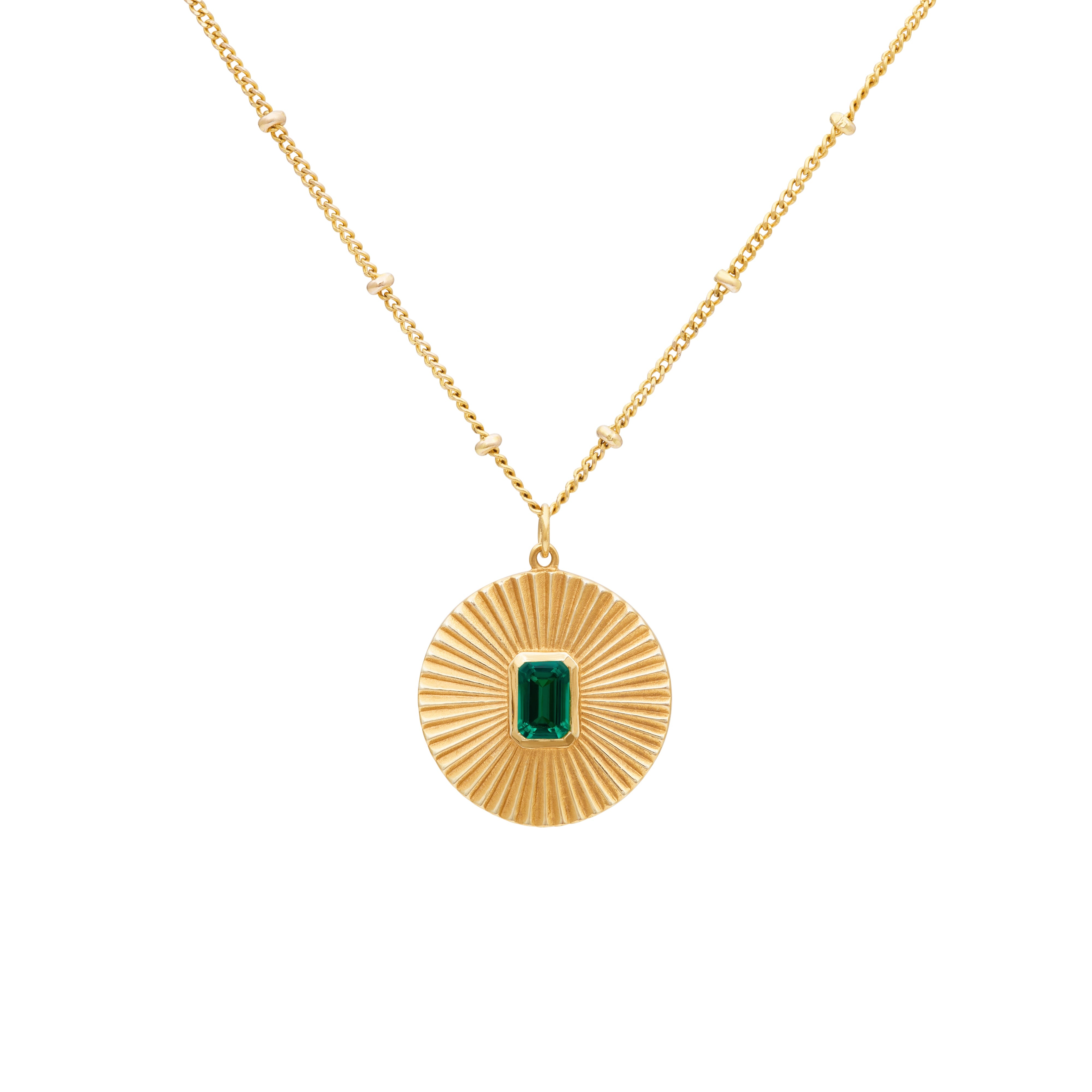 Sun Pendant - Emerald