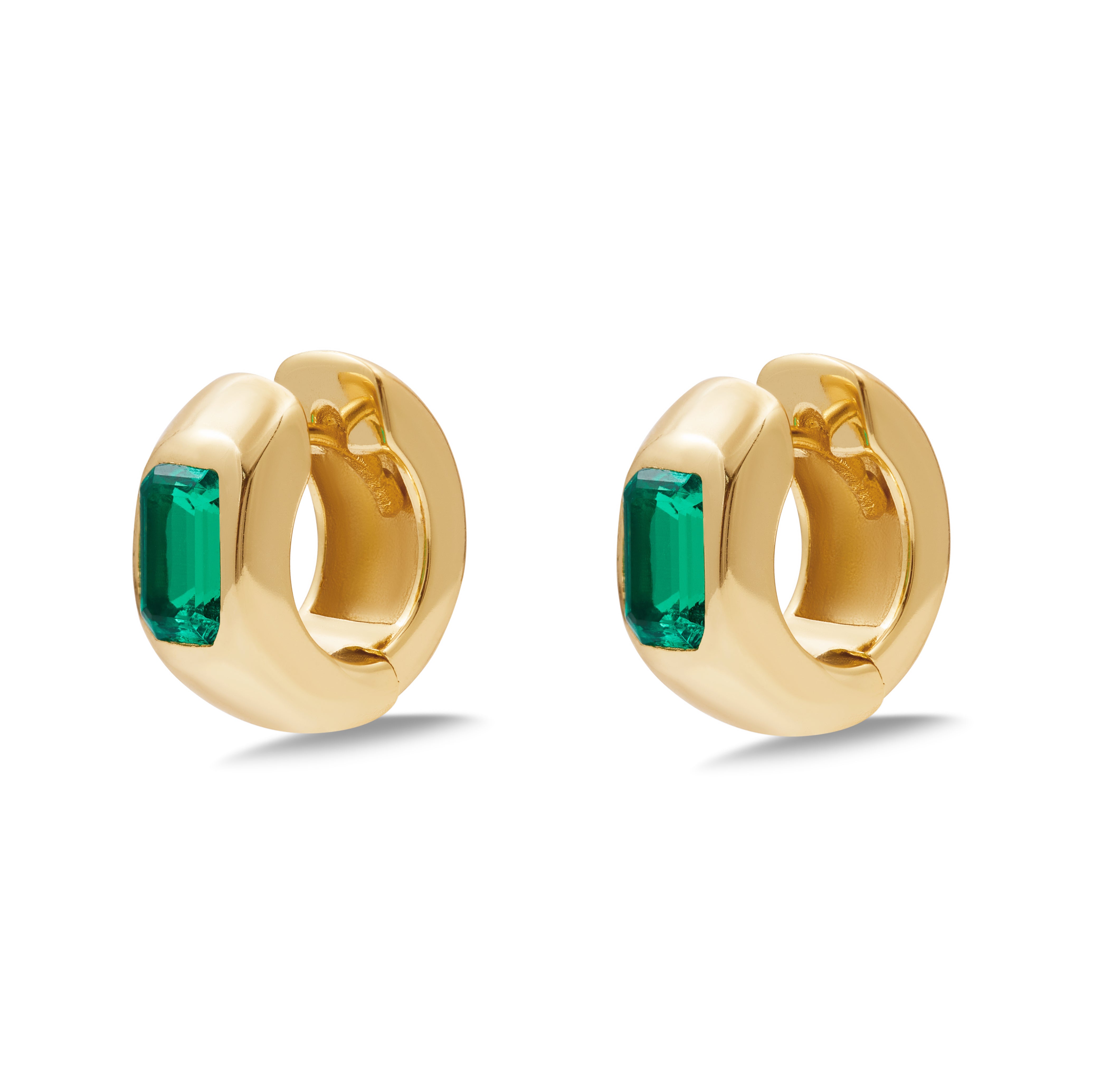 Chubby Hoops - Emerald