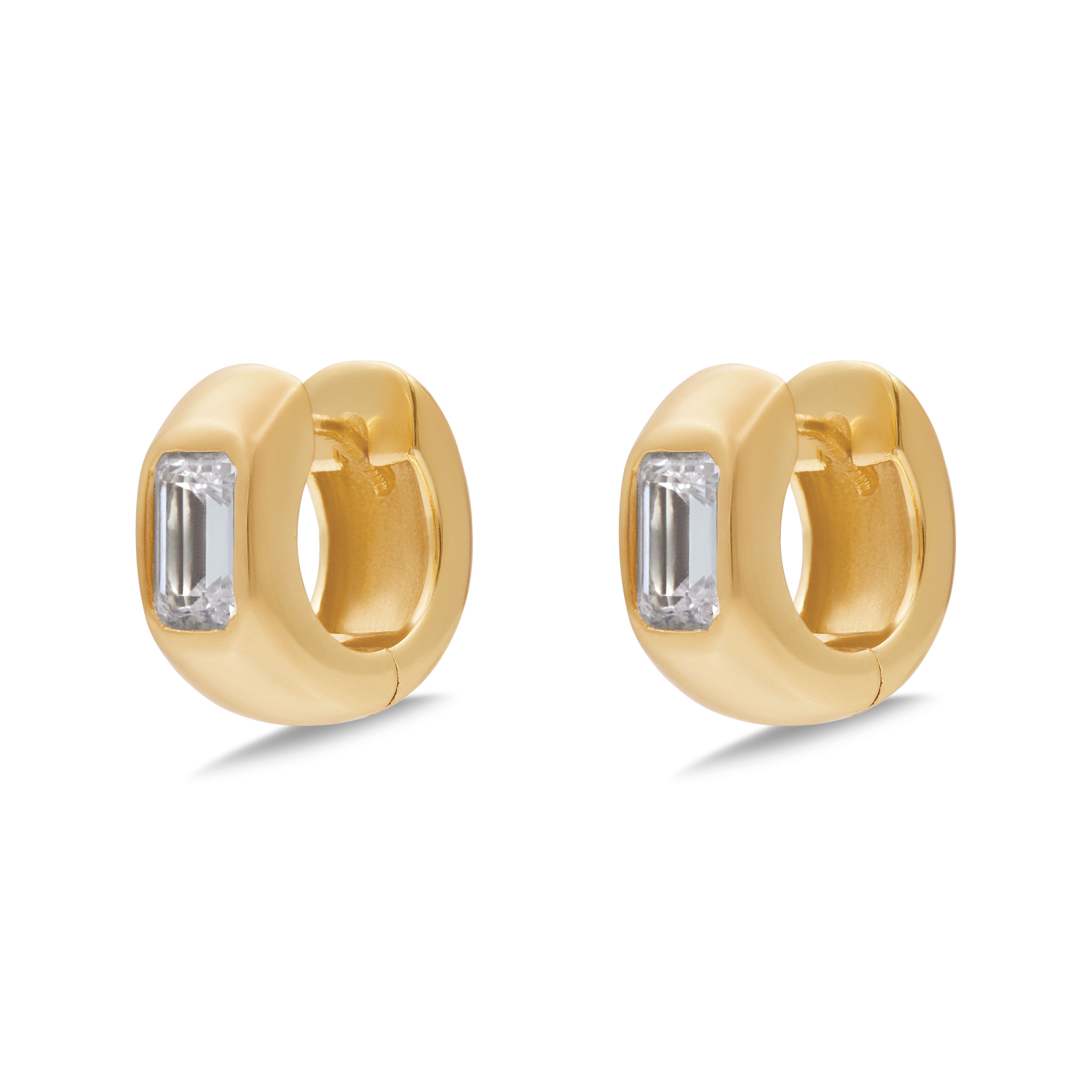 Chubby Hoops - White Sapphire