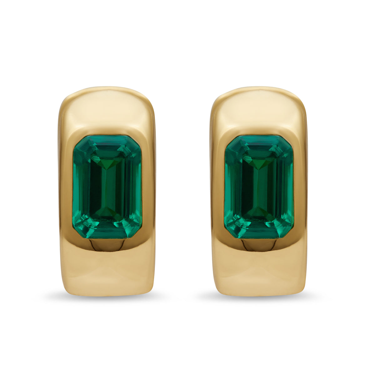 Chubby Hoops Emerald