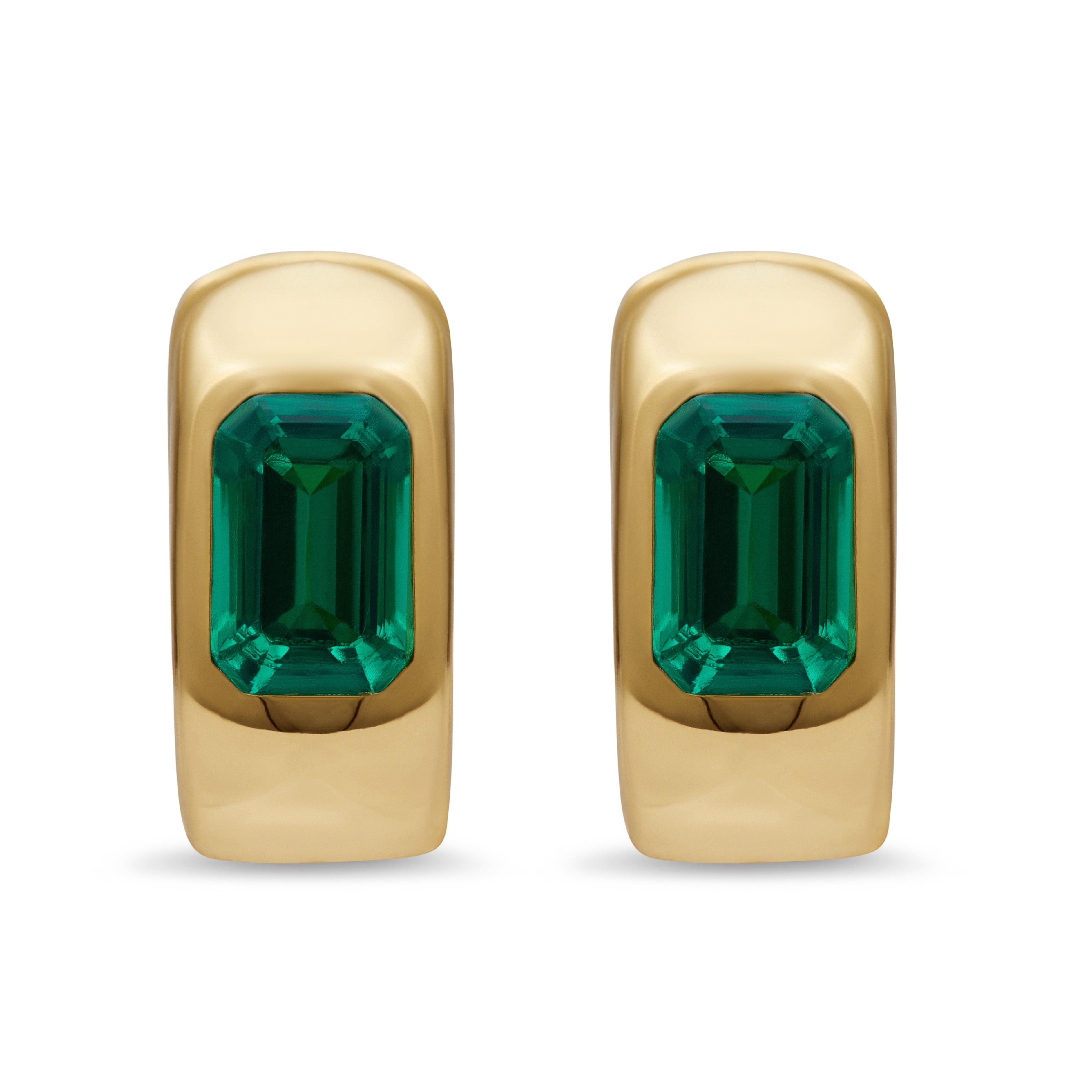 Chubby Hoops - Emerald