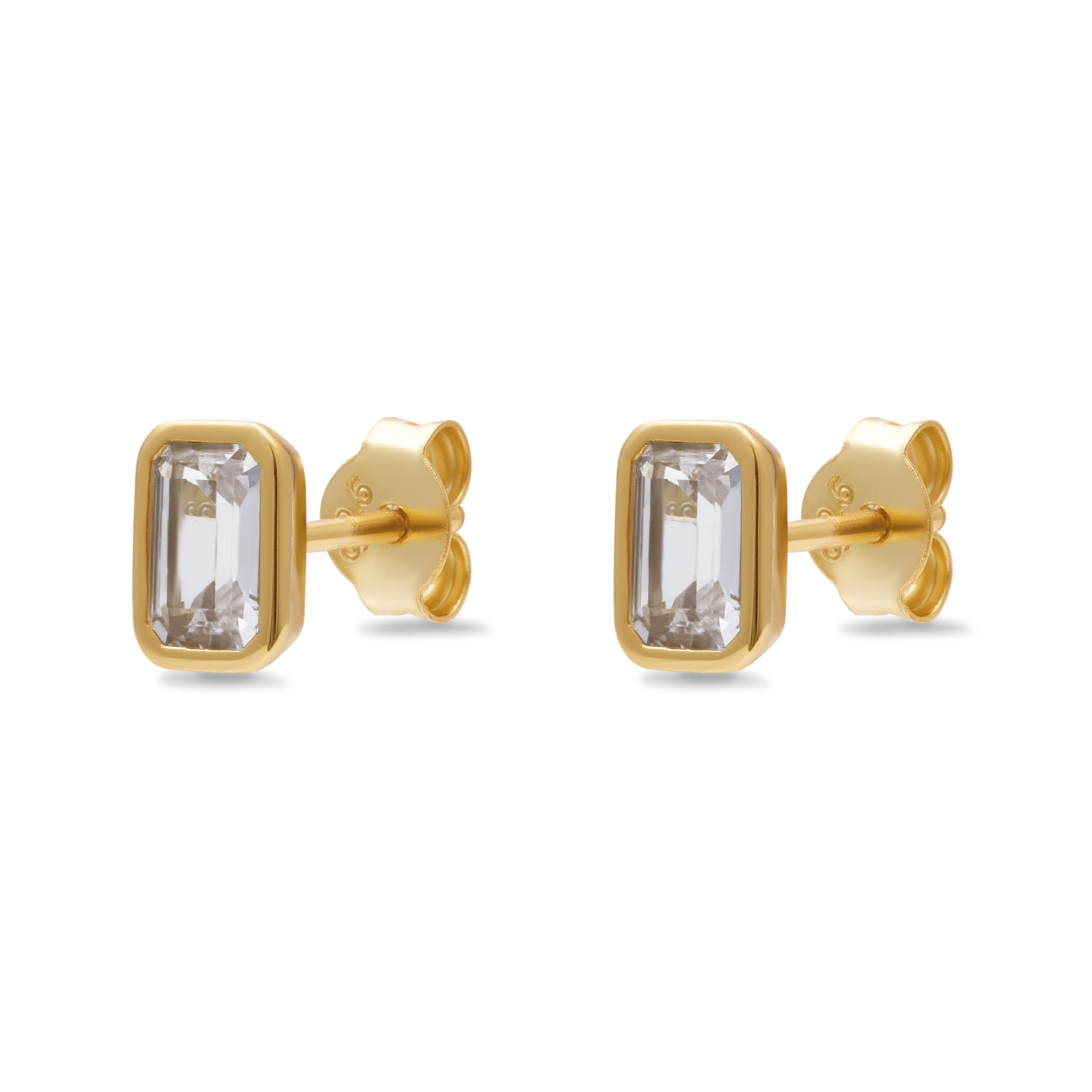 Chloe Stud Earrings - White Sapphire