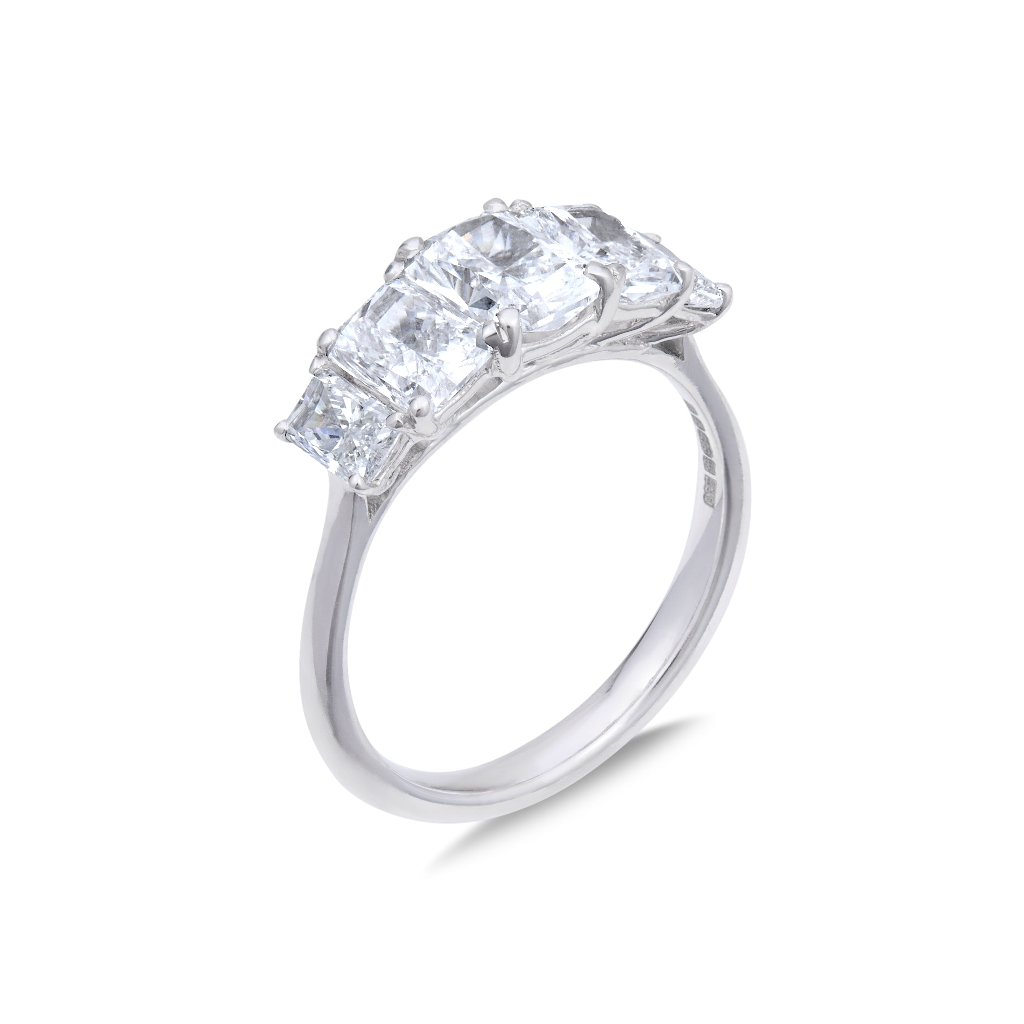 Five Stone Emerald-Cut Diamond Ring