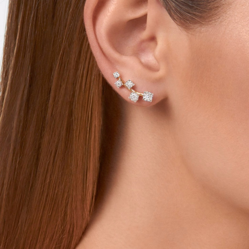 Sanyati Earrings - Diamond in White Gold