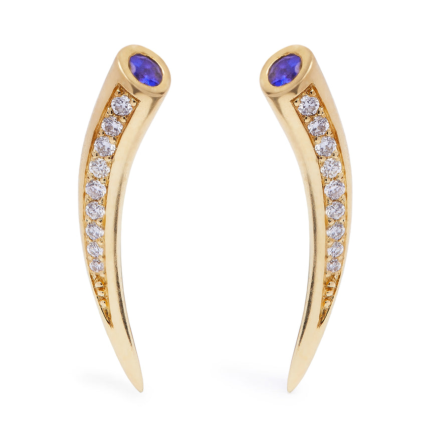 Chiawa Earrings - Tanzanite and Diamond