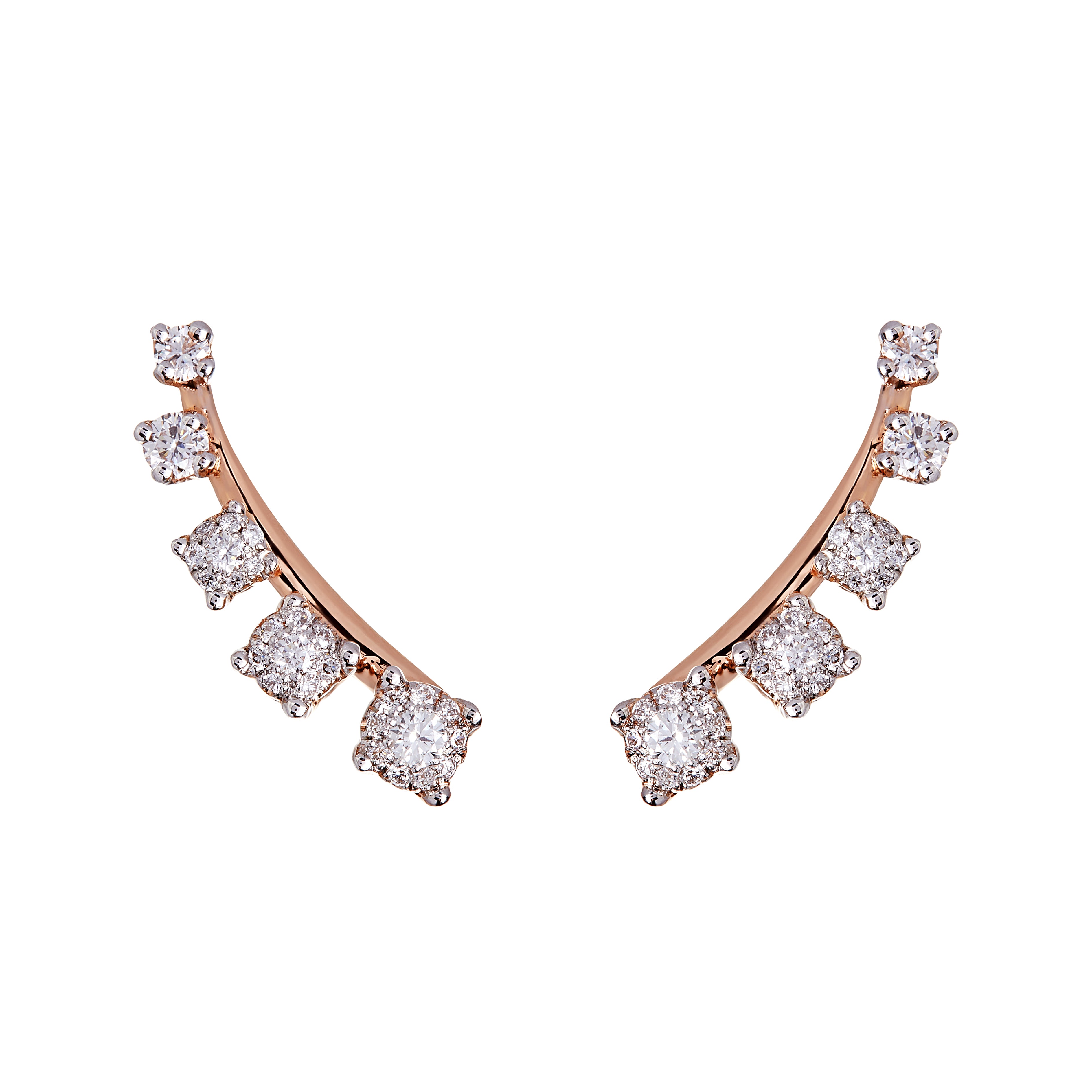 Mtondo Earrings - Diamond - Rose Gold