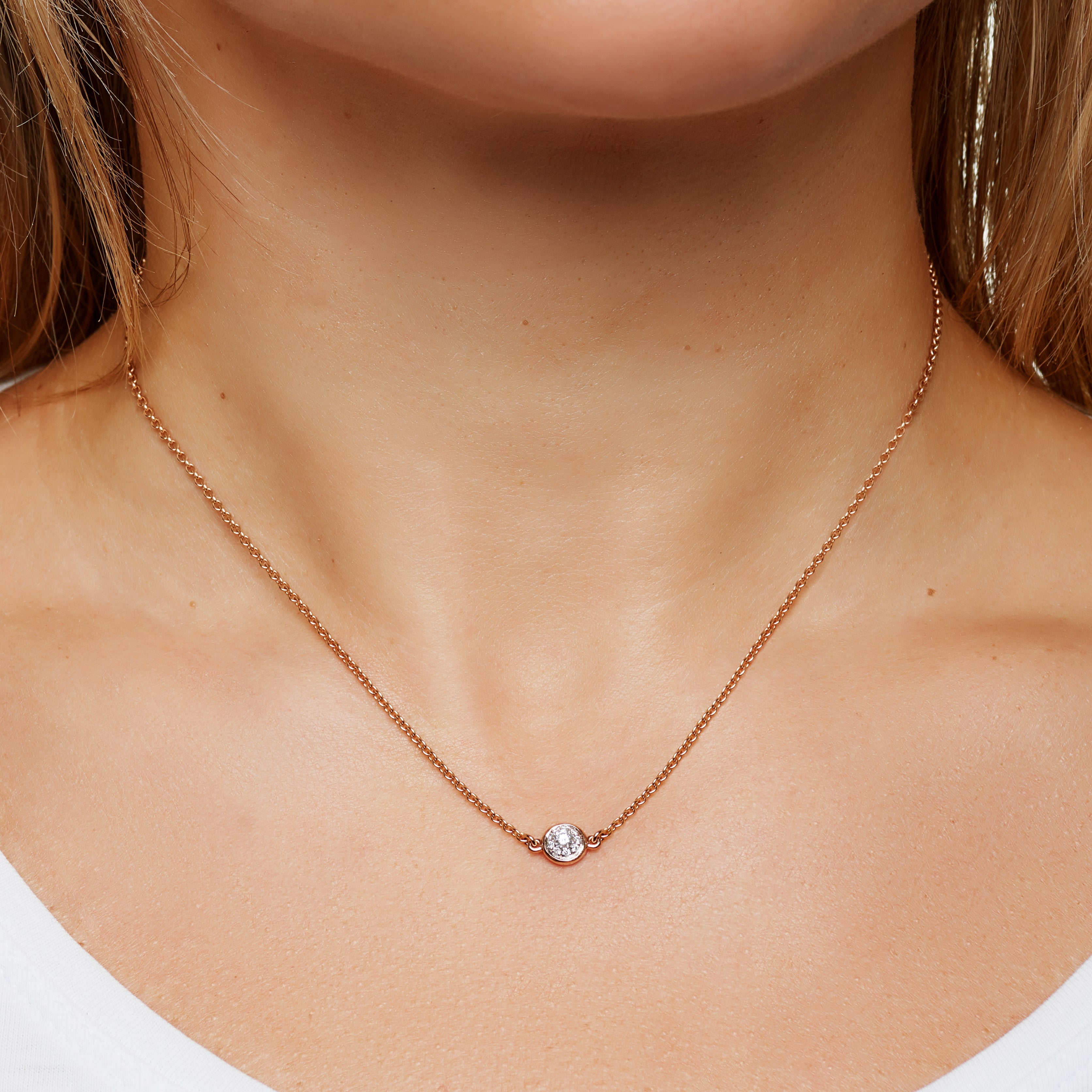 Mana Necklace - Rose Gold and Diamond