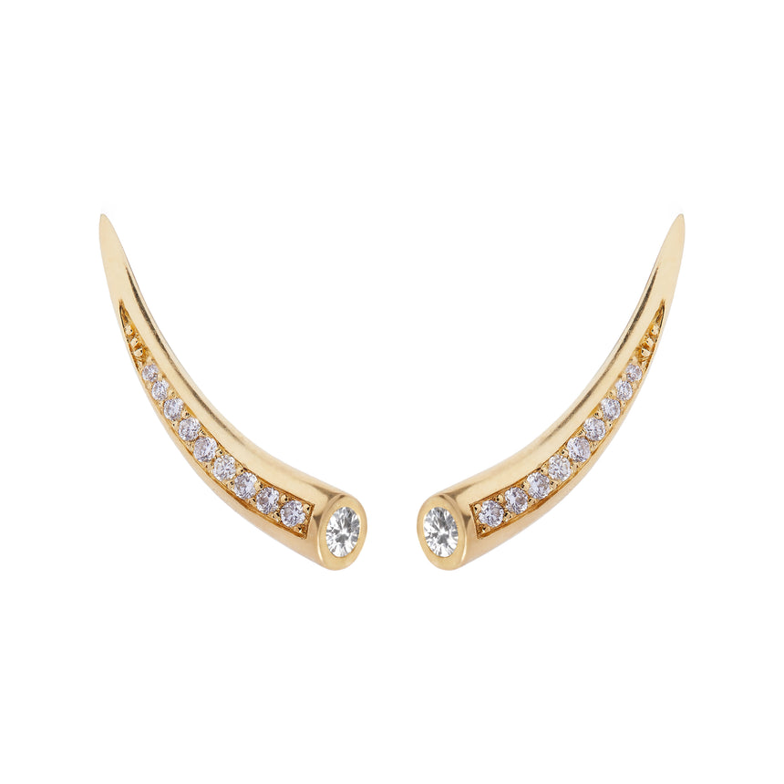 Chiawa Earrings - White Sapphire and Diamond