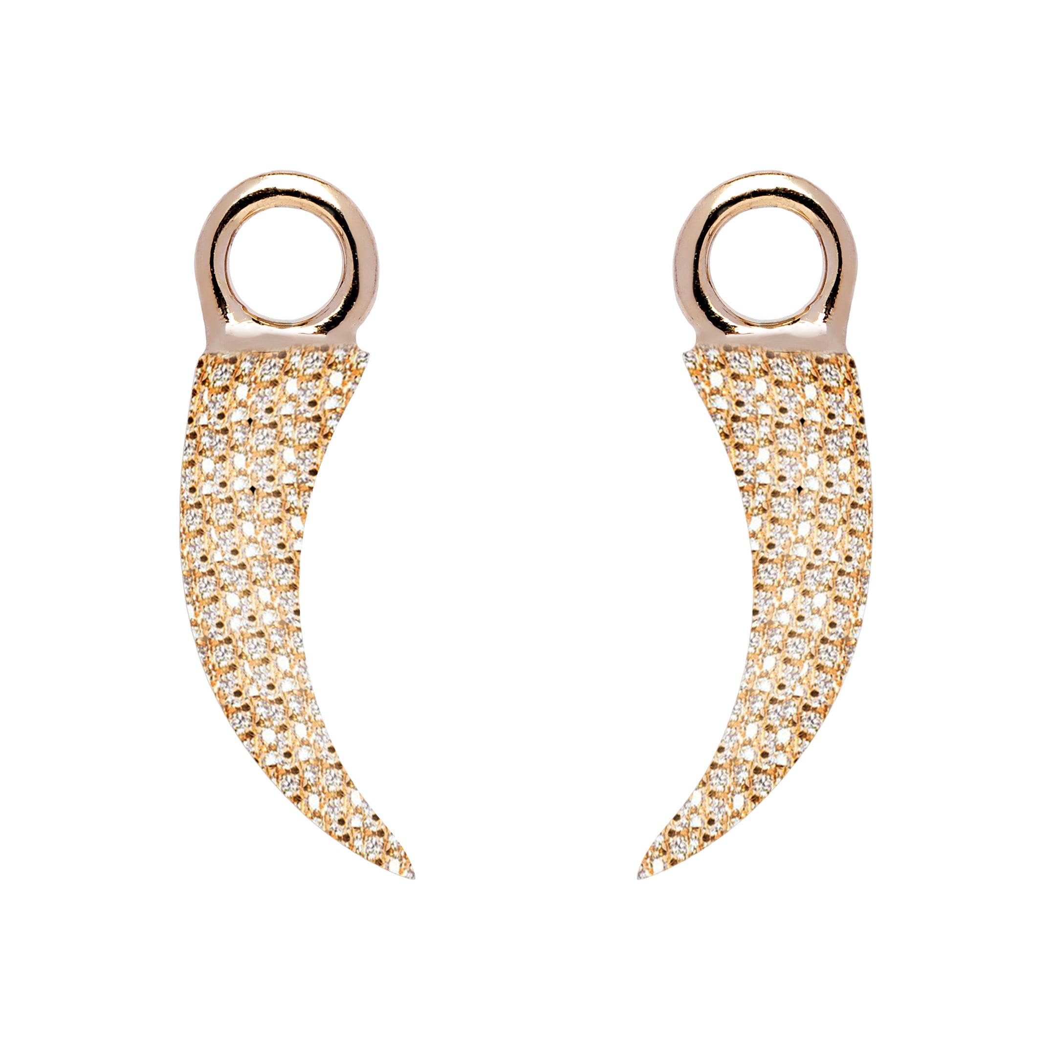 Detachable Tusk Droplets - Yellow Gold and Diamond