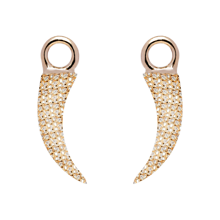 Tusk Earrings in Yellow Gold and Diamond