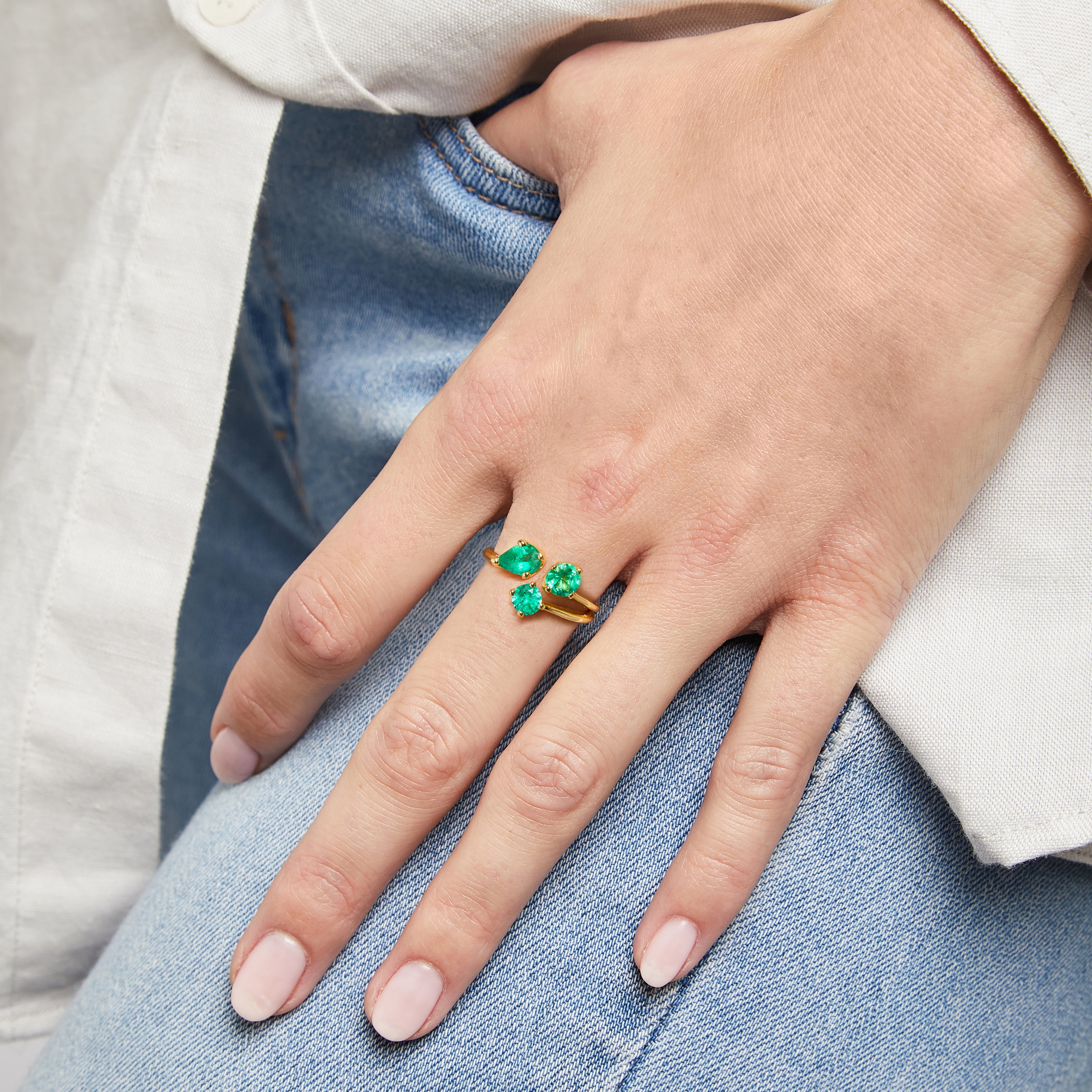 Emerald Tatu Ring